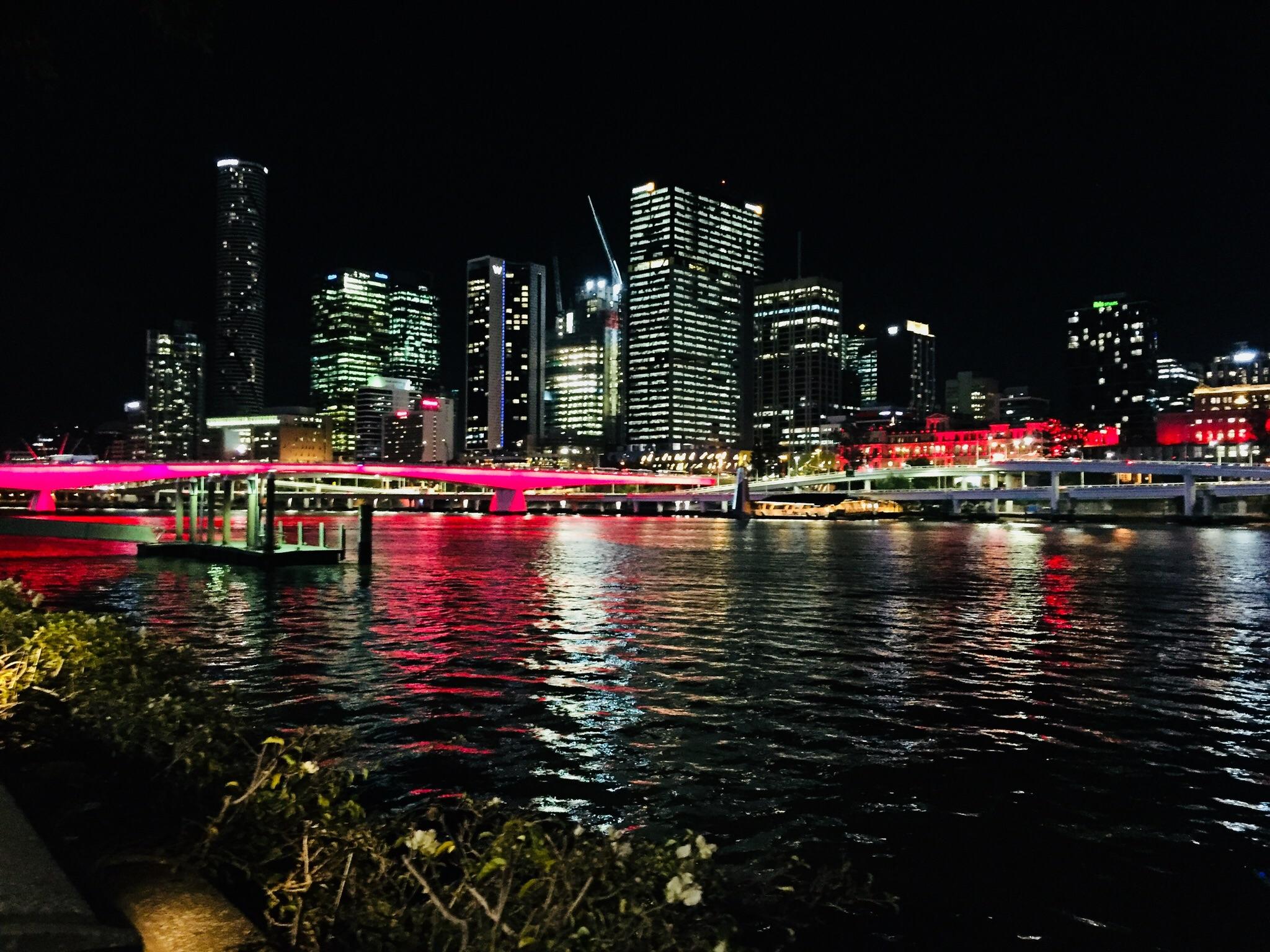 The amazing view from south bank at night r/brisbane
