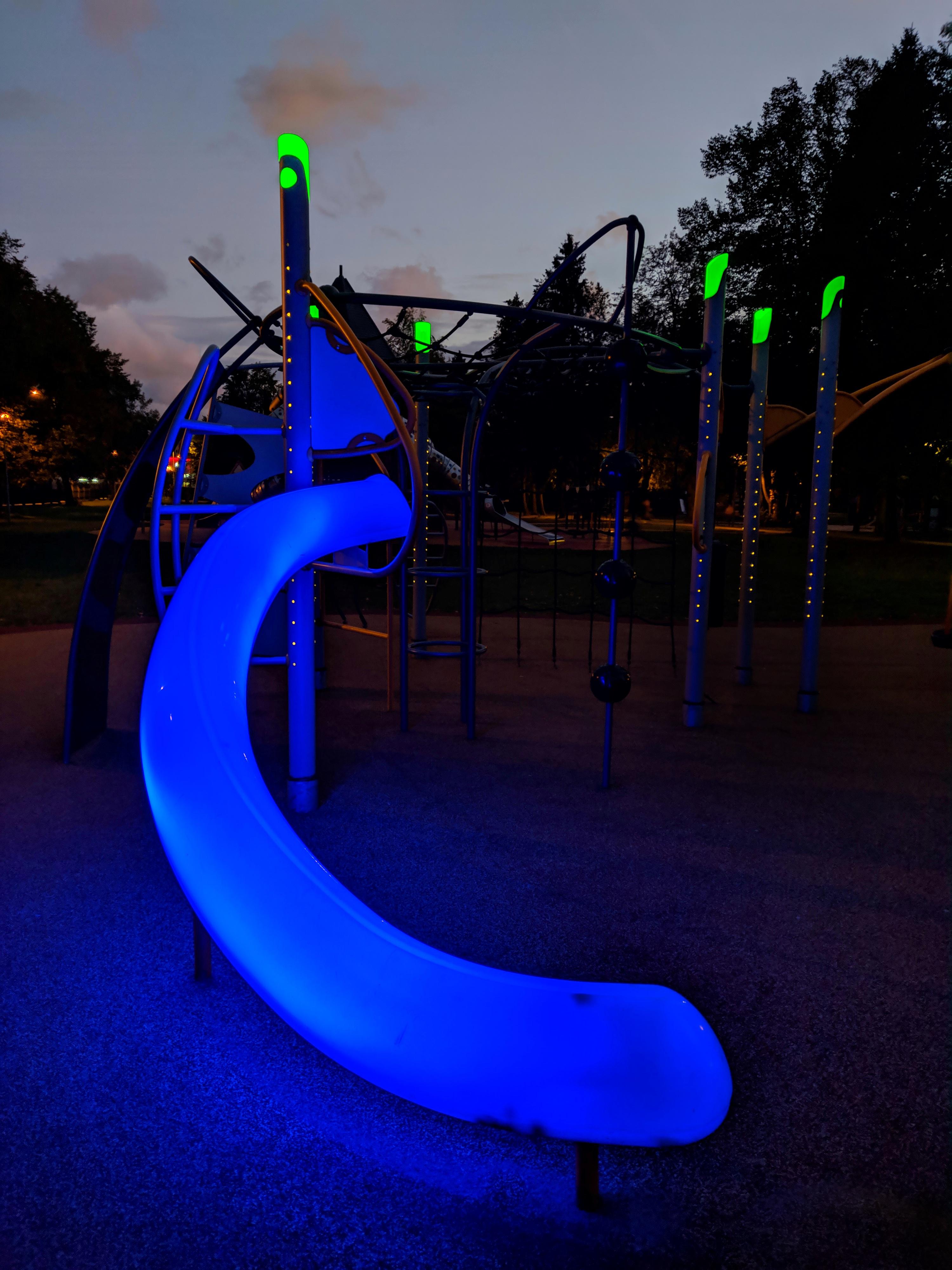 this really cool led slide for kids, a lot of parts in this children's