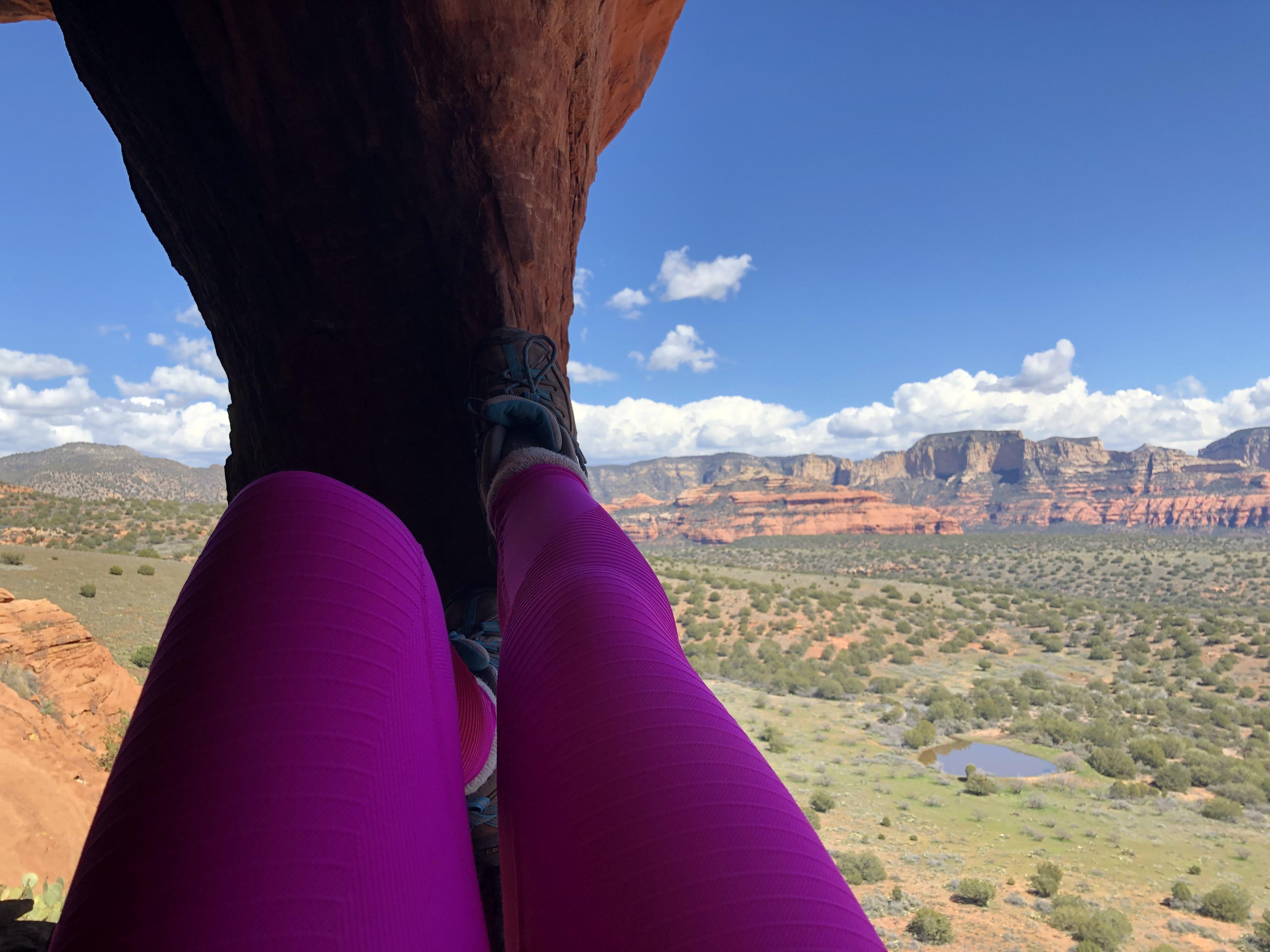 View from the window in Shaman’s Cave, Sedona, Arizona r/hiking