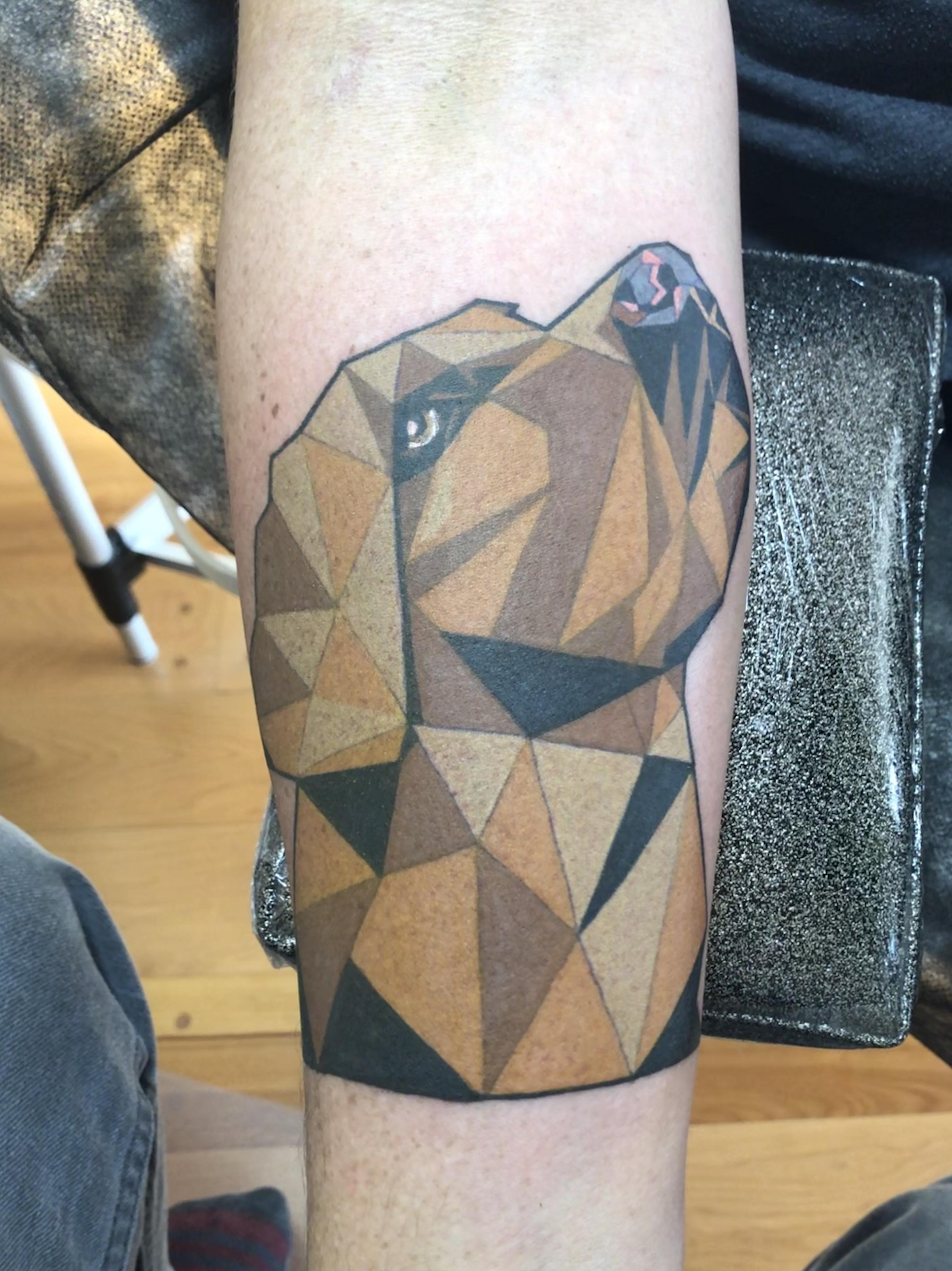 Geometric Labrador by Nathan Donahue at Ace of Swords, Regina SK r