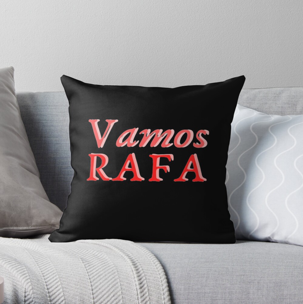 Vamos Rafa throw pillow r/redbubblestores