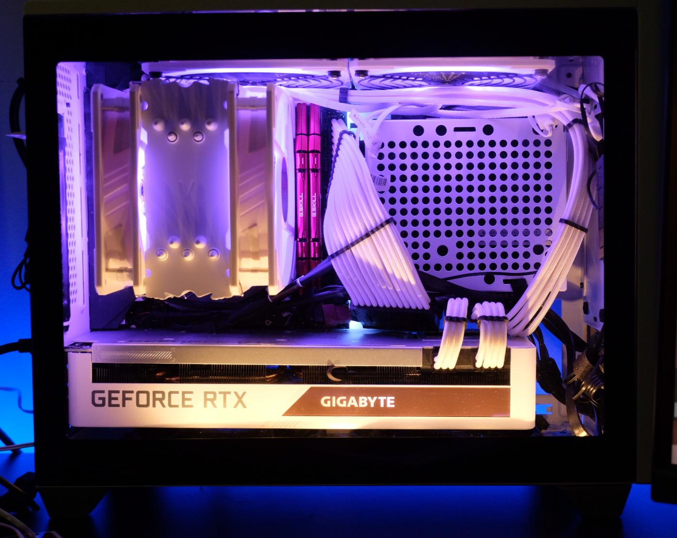 First PC Build All White Cooler Master NR200P r/sffpc