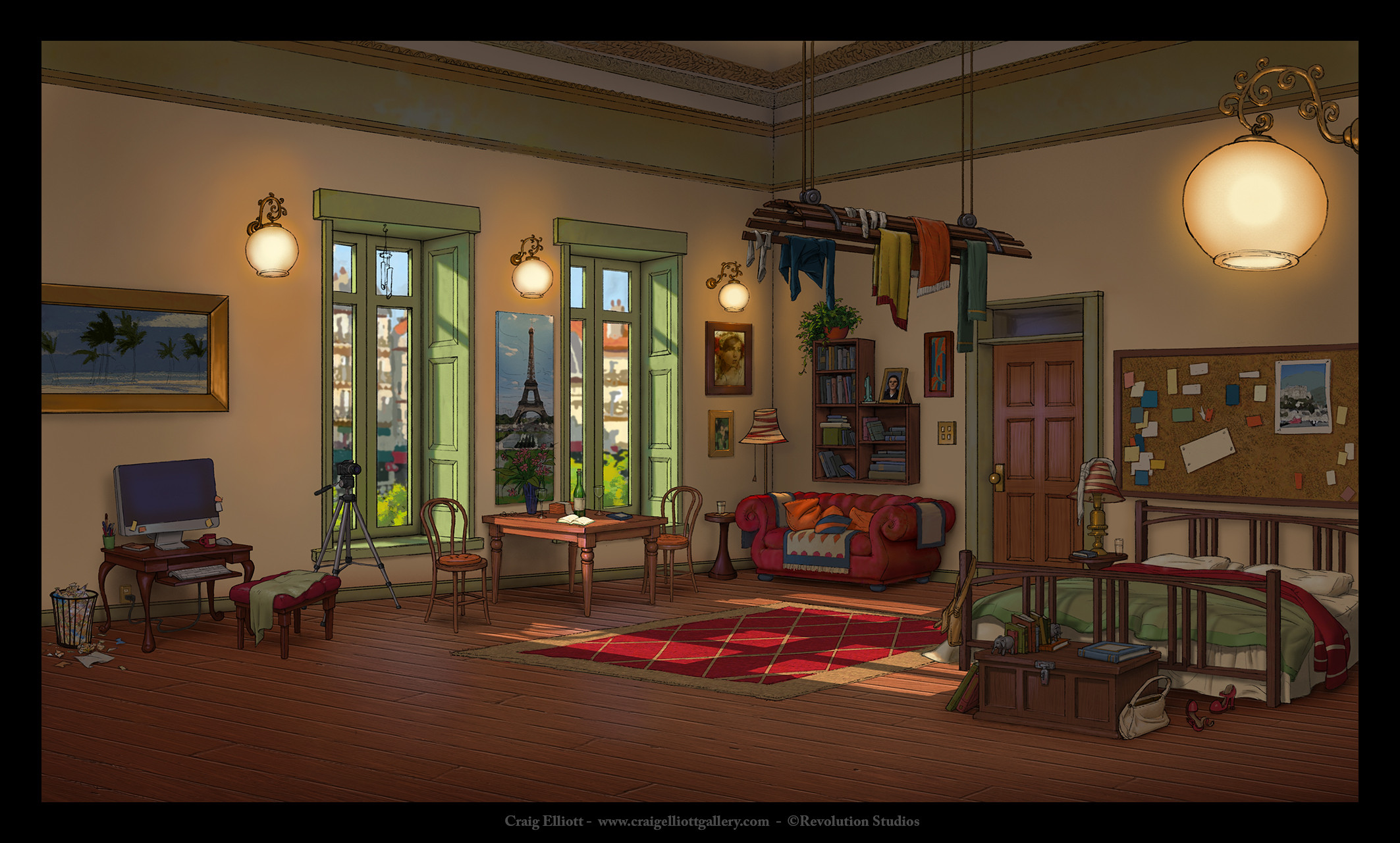 Nico Collard's Apartment, 'Broken Sword' (by Craig Elliott) r