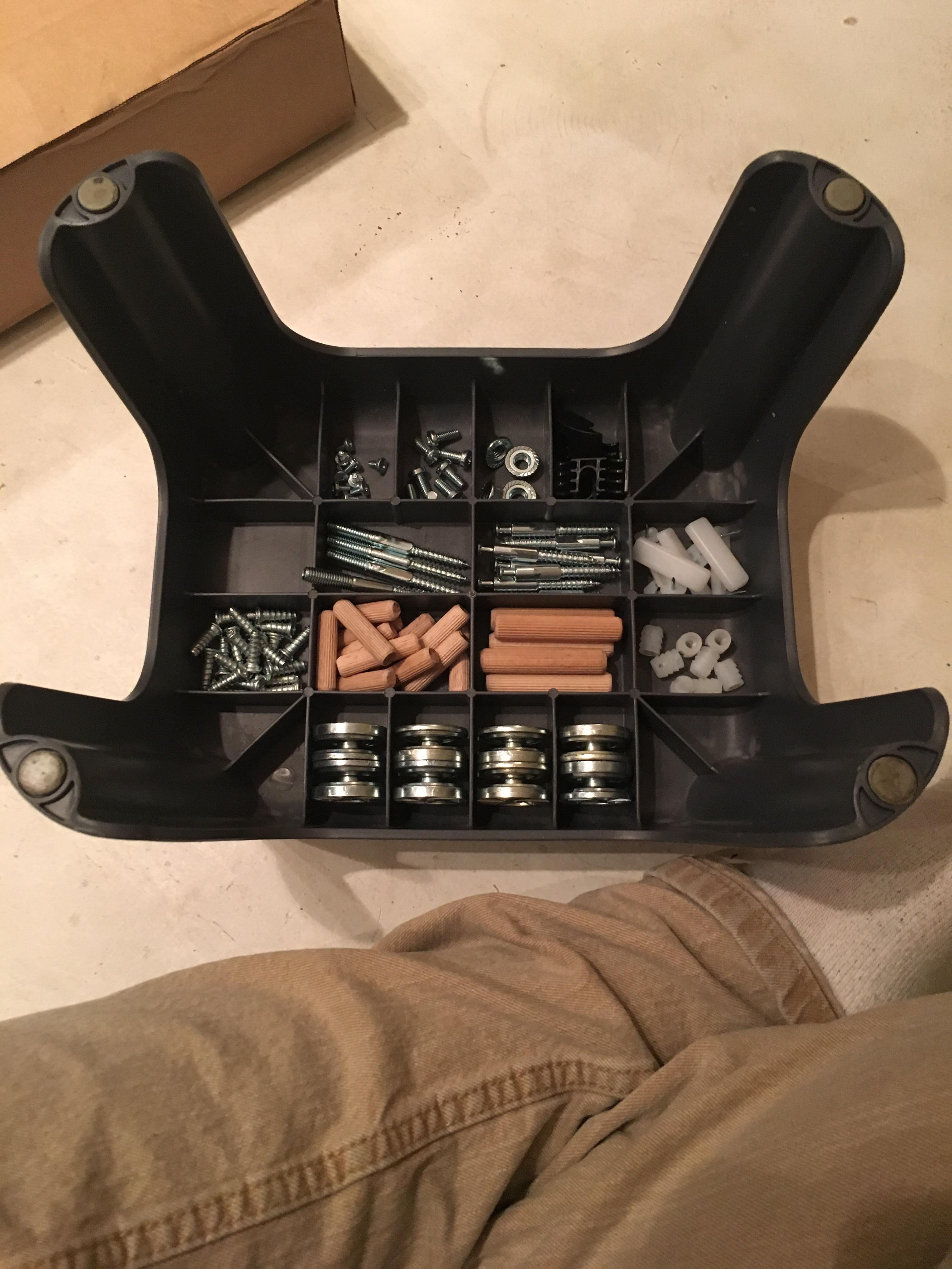 When you get a Ikea bed and need something to organize the screws with