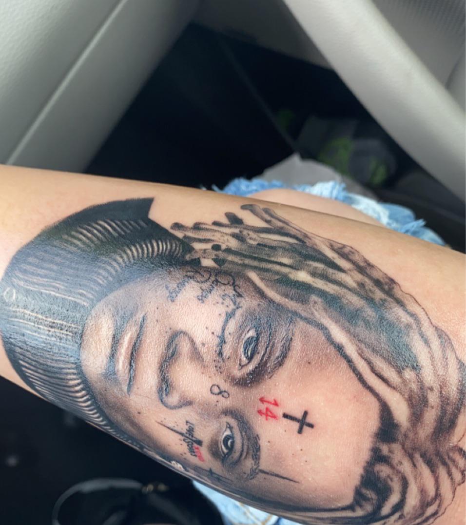 My Trippie Redd portrait tattoo 🤭 check out eatattoos on Instagram for