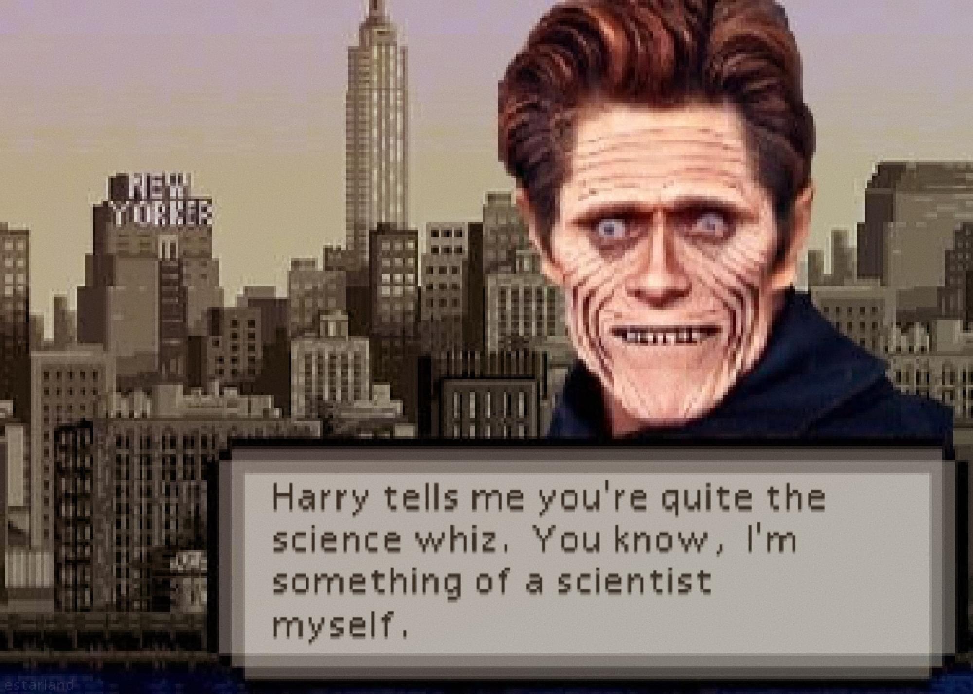 Willem Dafoe, Spider man on the game boy advance r/RaimiTrilogy