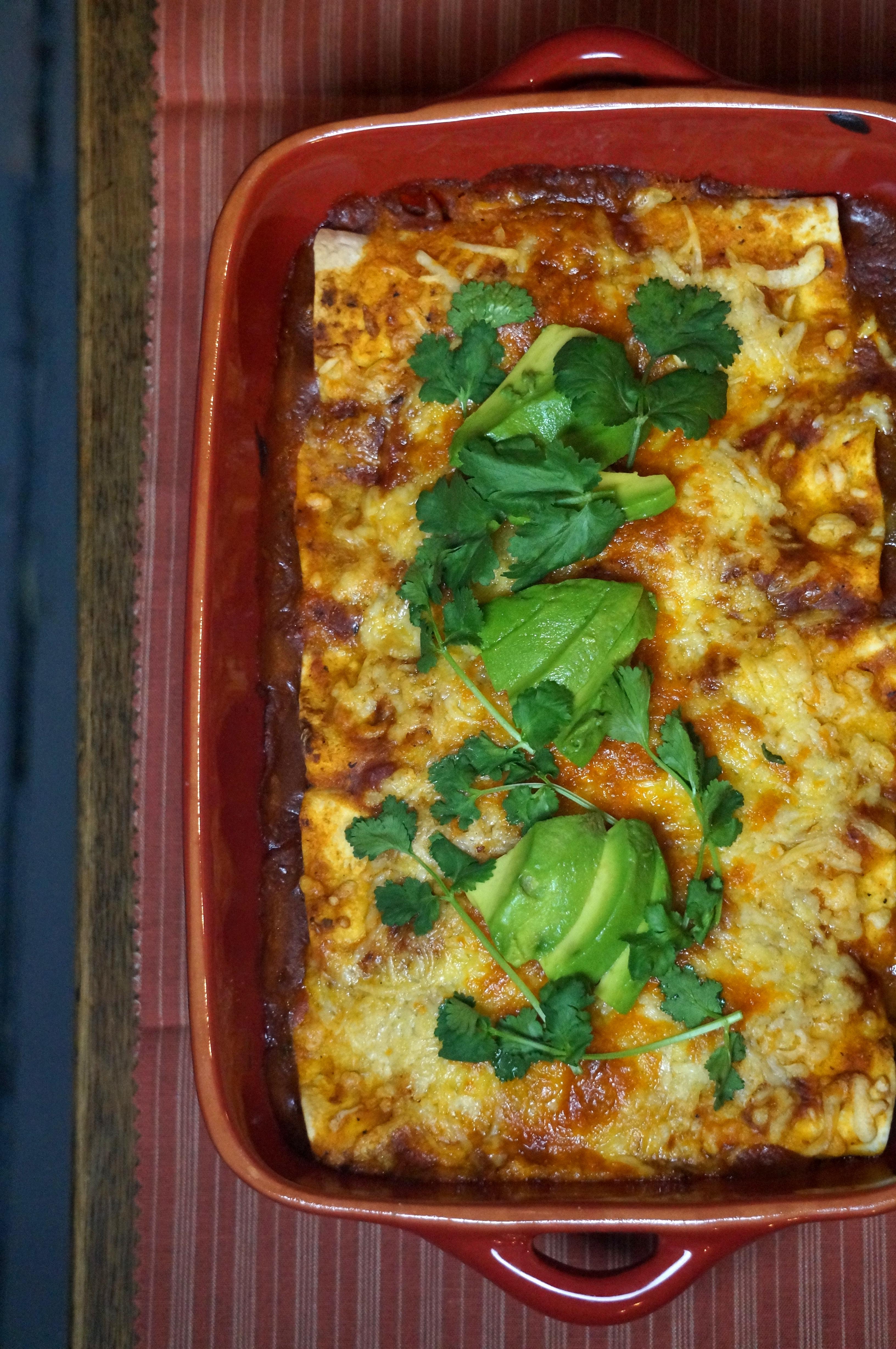 Week 47 Mexican Al Pastor Style Beef Enchiladas r/52weeksofcooking