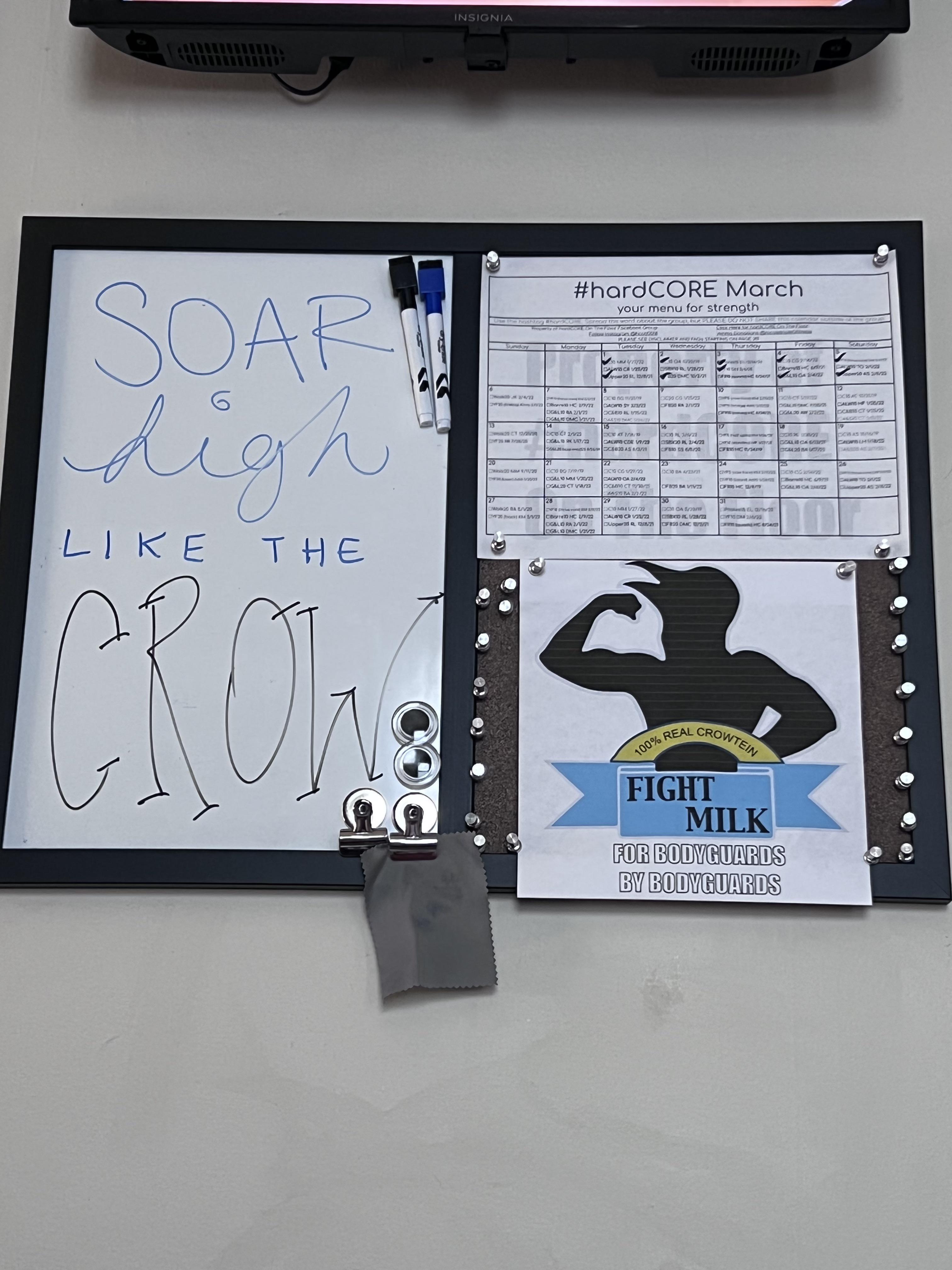 Inspo for a hardbody (home gym whiteboard) r/IASIP