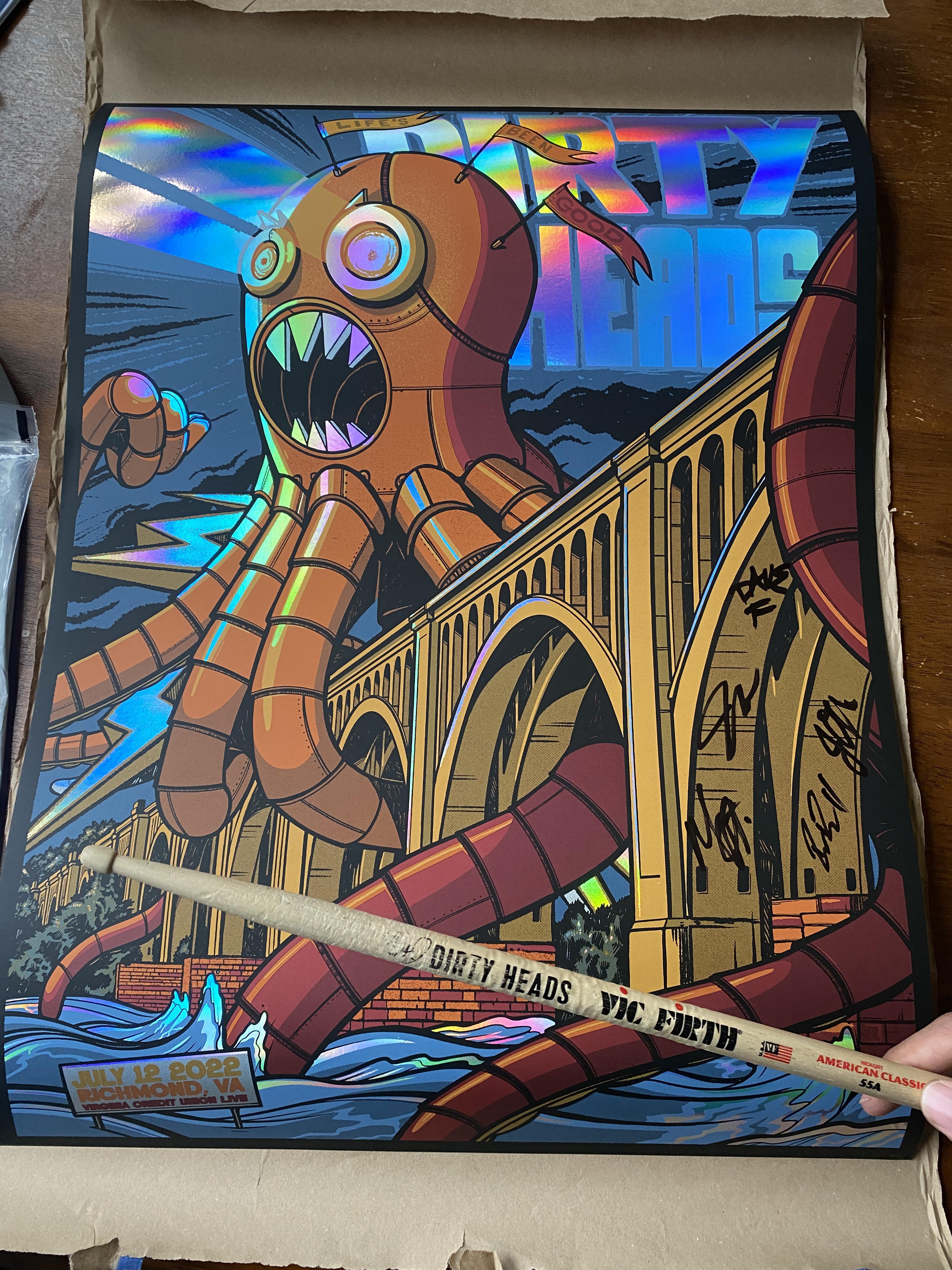 Souvenirs from the Richmond, VA stop on the Let’s Get It Kraken tour