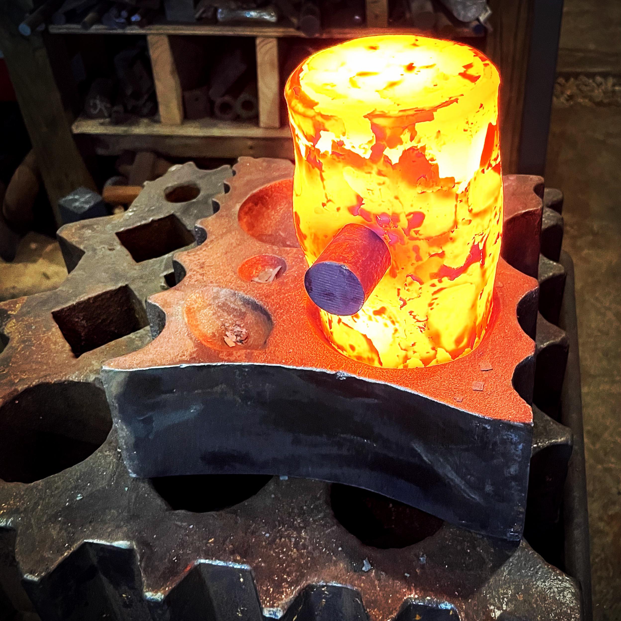 One gallon of quench oil per pound of steel. So let’s see, that means I