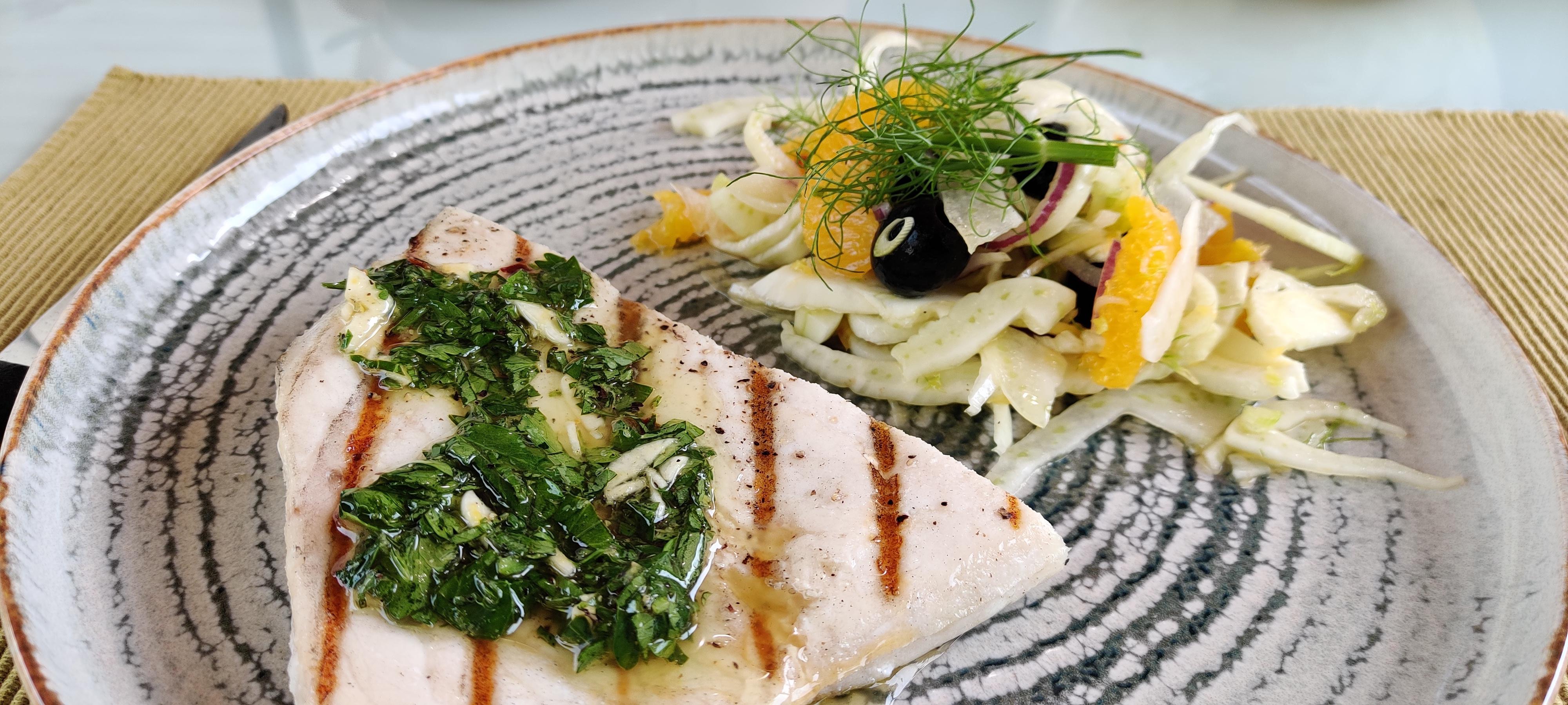 swordfish with gremolata and fennelorange salad r/ItalianFood