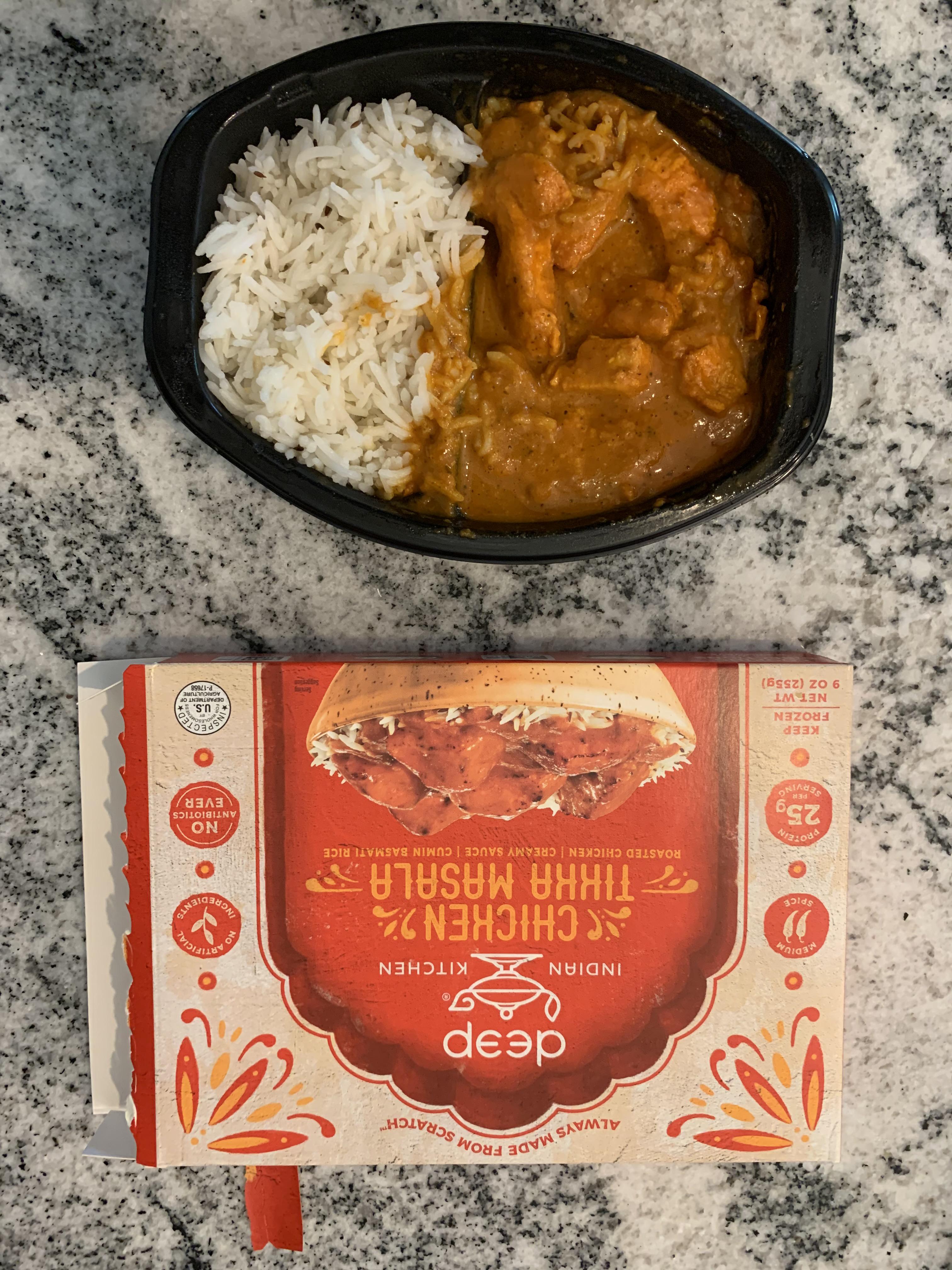 Deep Indian Kitchen Chicken Tikka Masala. Very tasty and good sized