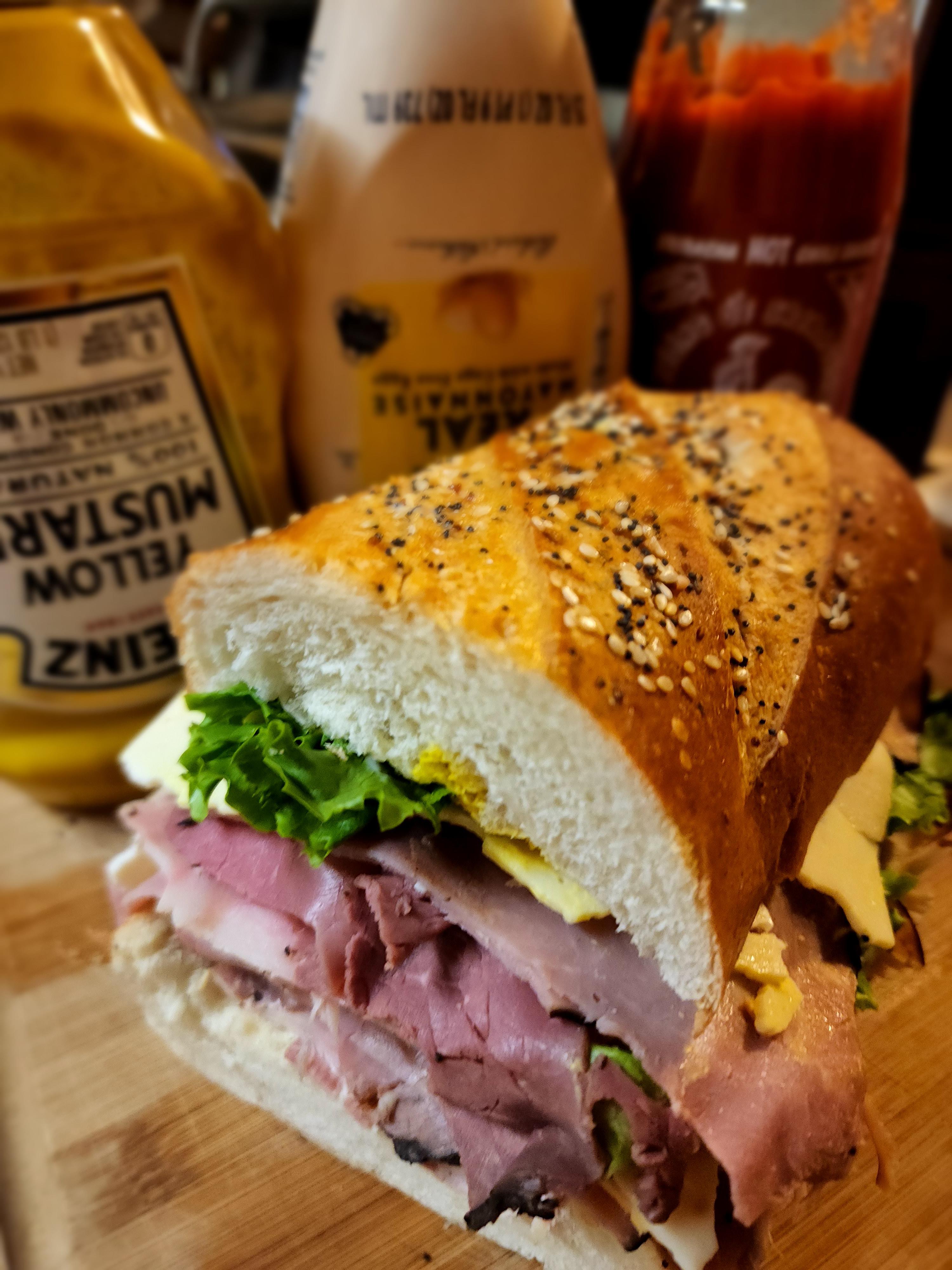 I went a little too hard on this 2am ham, turkey, roast beef, provalone