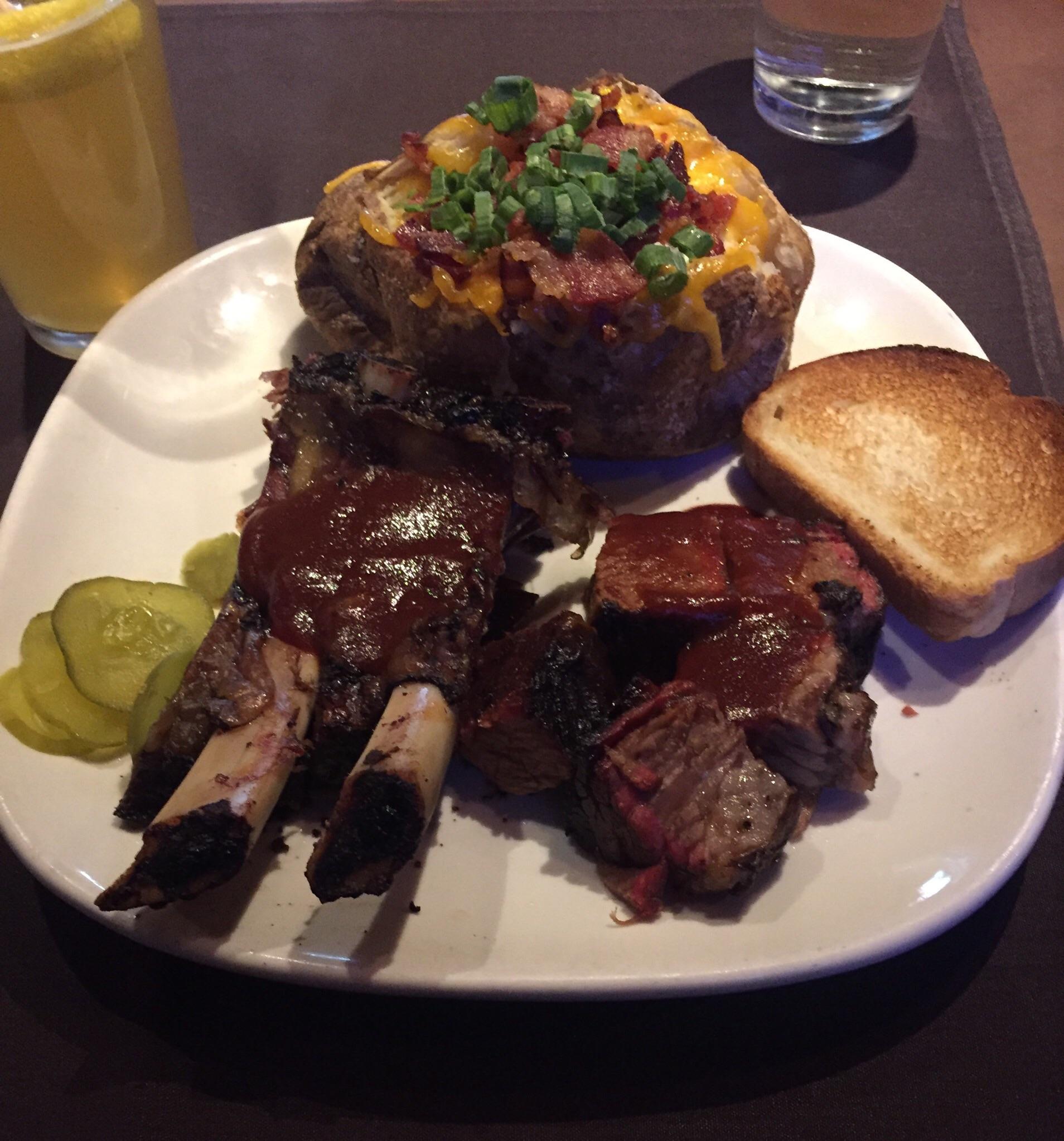 [I ate] Kansas City BBQ. Beef ribs, burnt ends, and smoked turkey