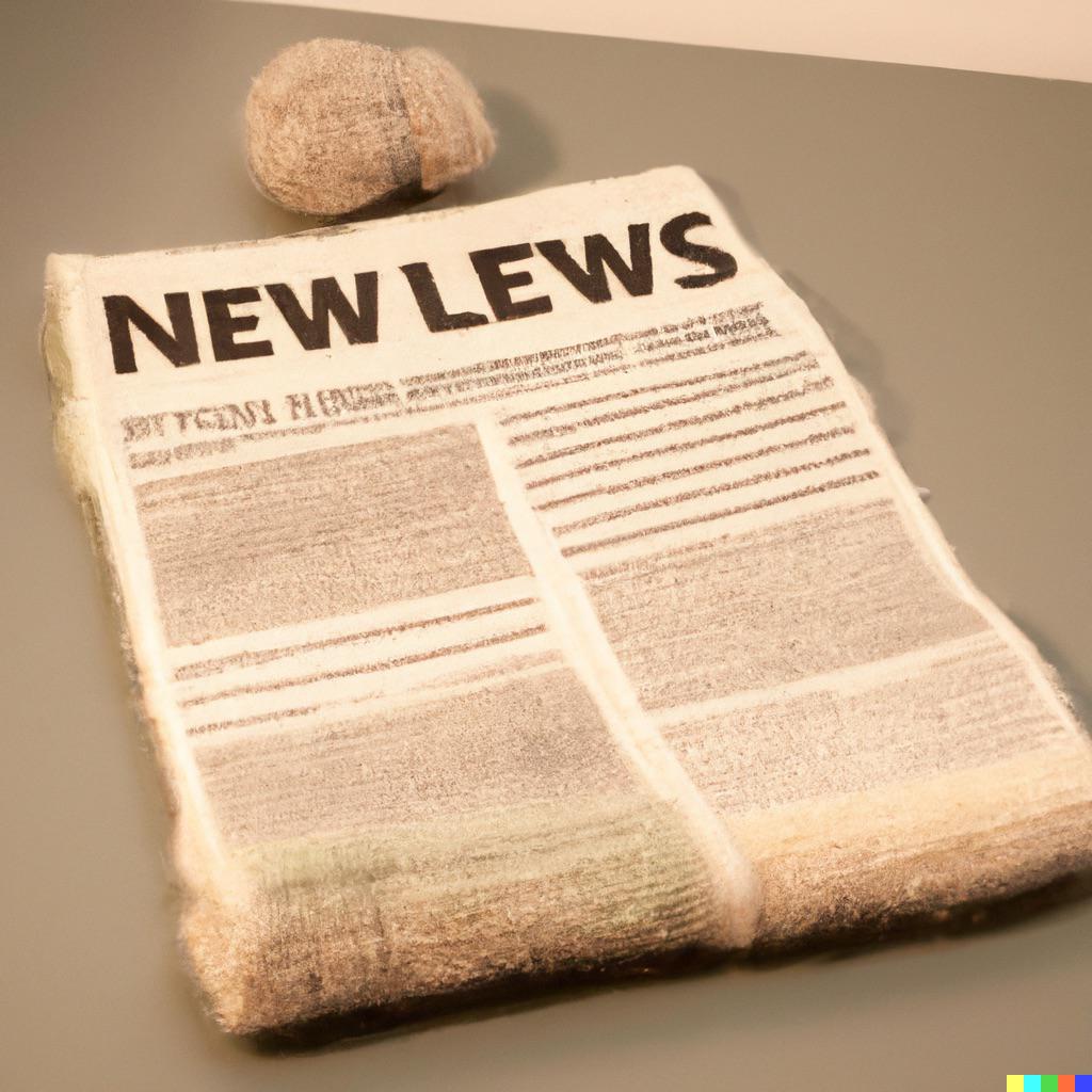 A newspaper made out of wool r/dalle2