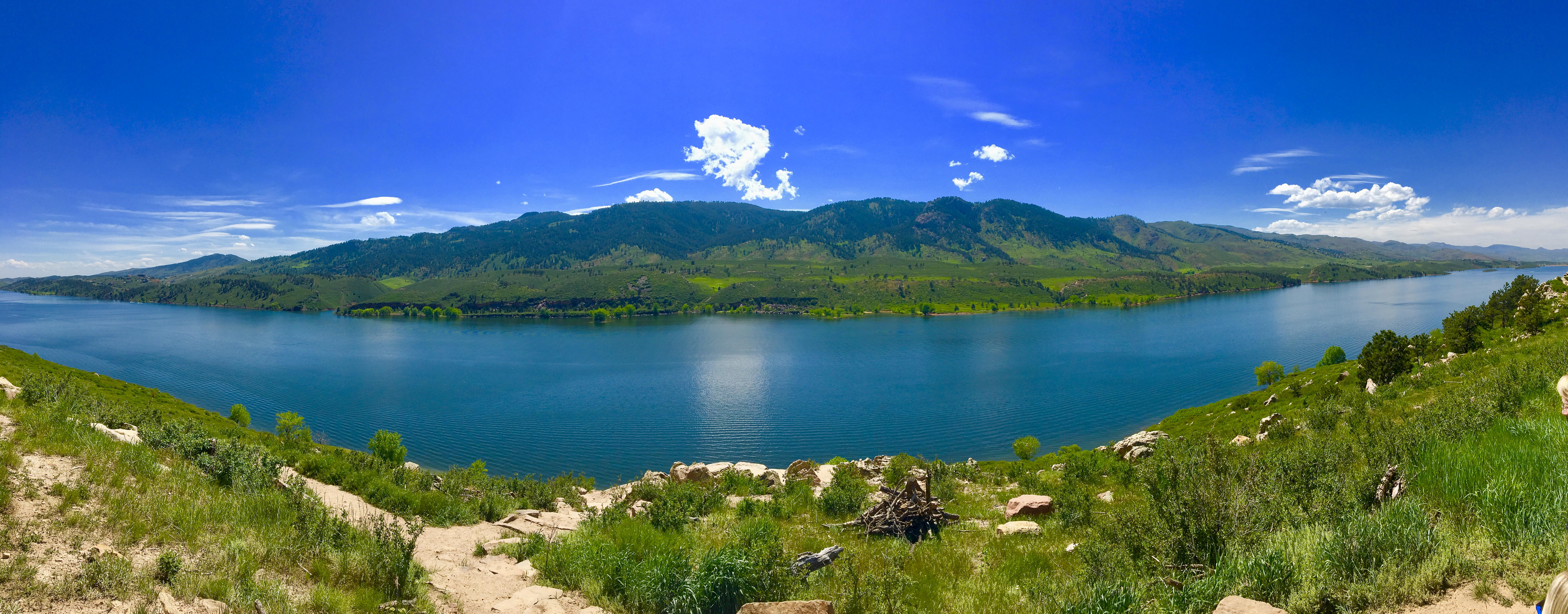 Horsetooth Reservoir near Fort Collins, CO [OC] [9776 × 3826] EarthPorn