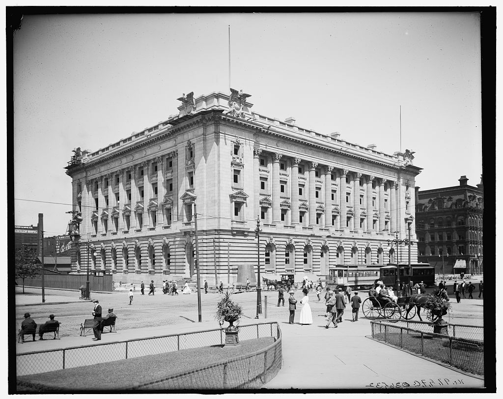New Post Office, Cleveland, Ohio, c. 1905 r/TheWayWeWere
