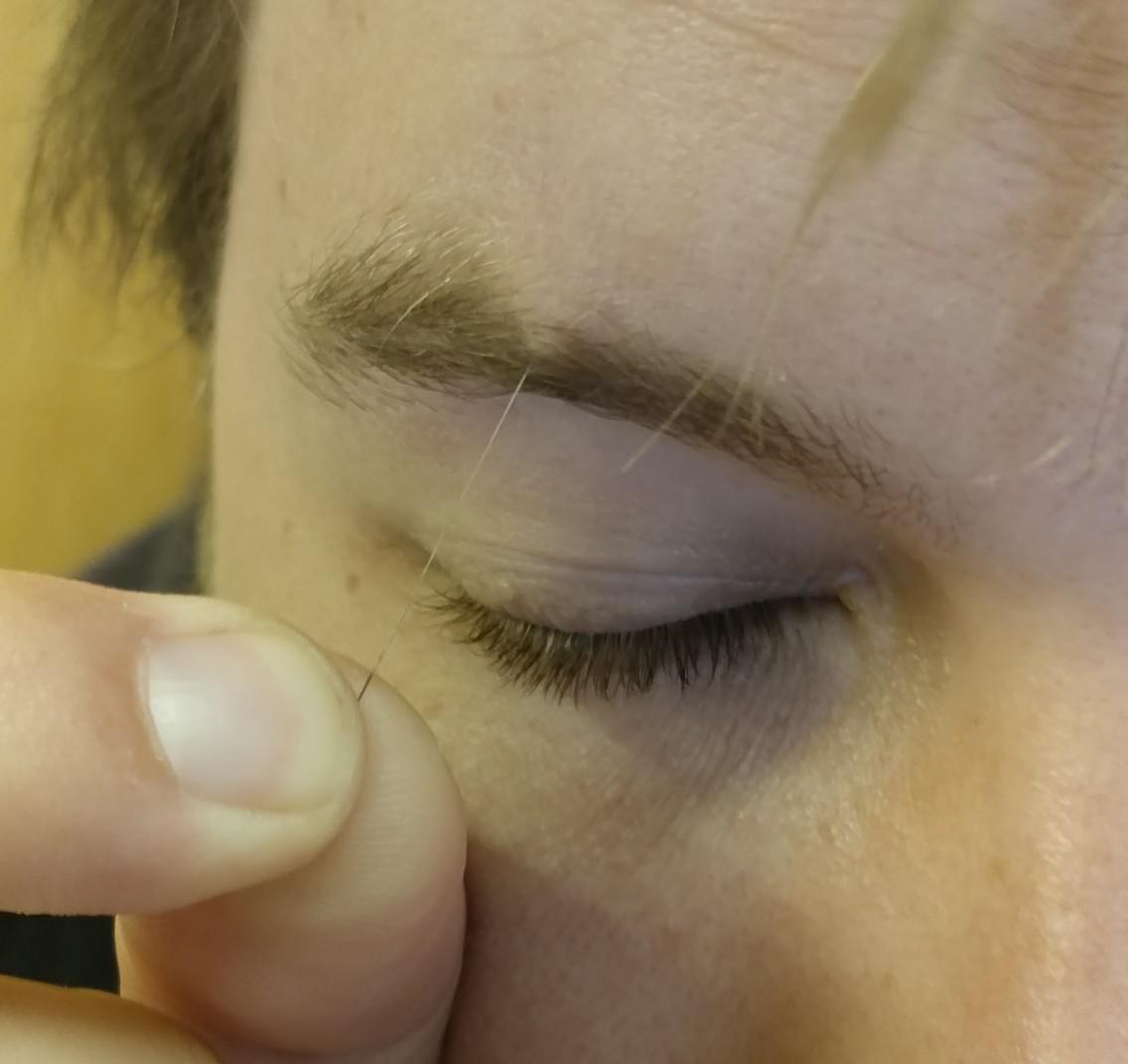 This single super long eye brow hair r/mildlyinteresting