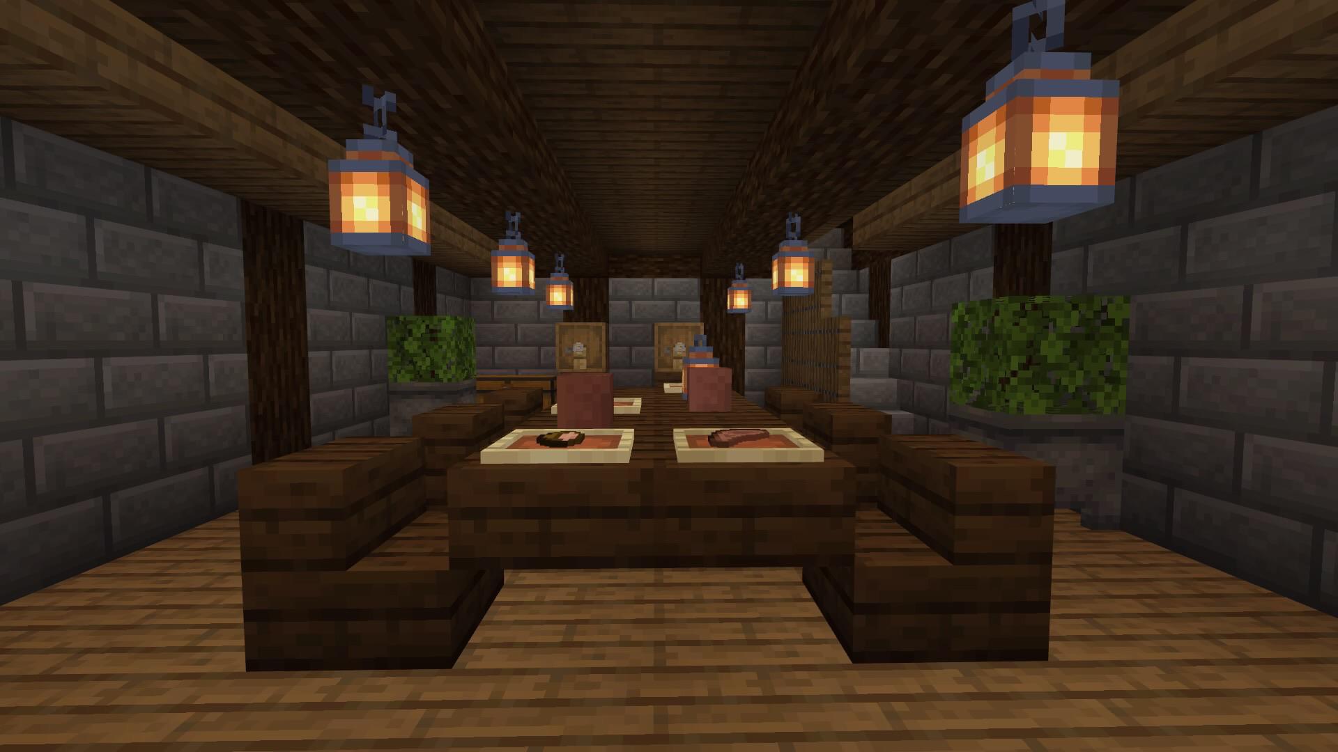 Medieval Dining Room Minecraft Set in the medieval ages, discover