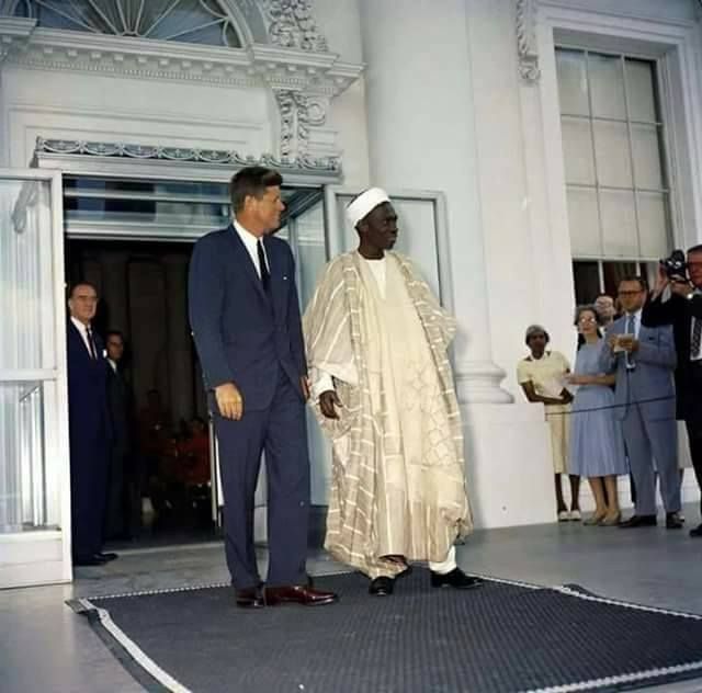 U.S. President John F. Kennedy with Nigerian Prime Minister Abubakar