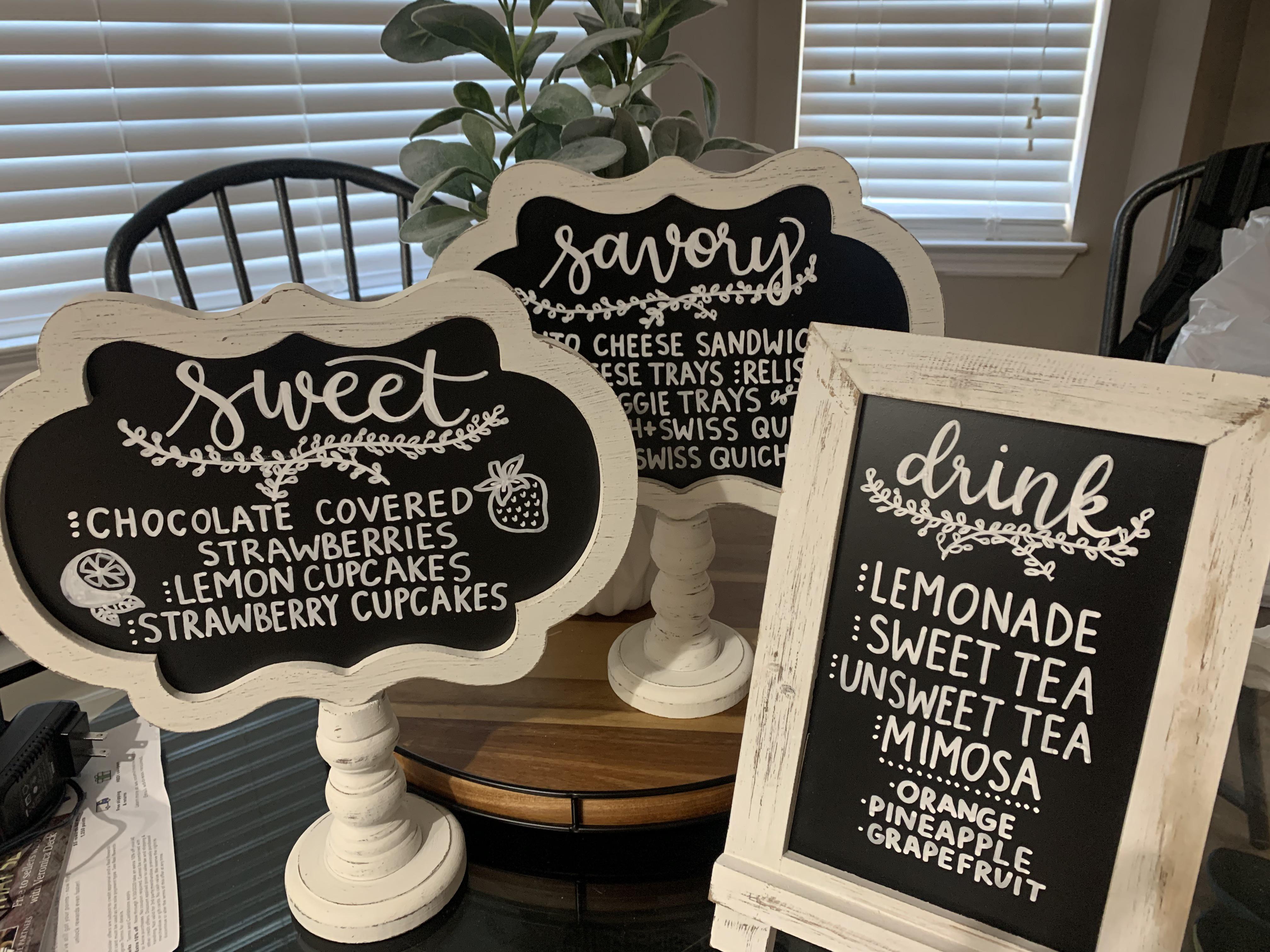 A friend asked me to write on these cute boards for a bridal shower