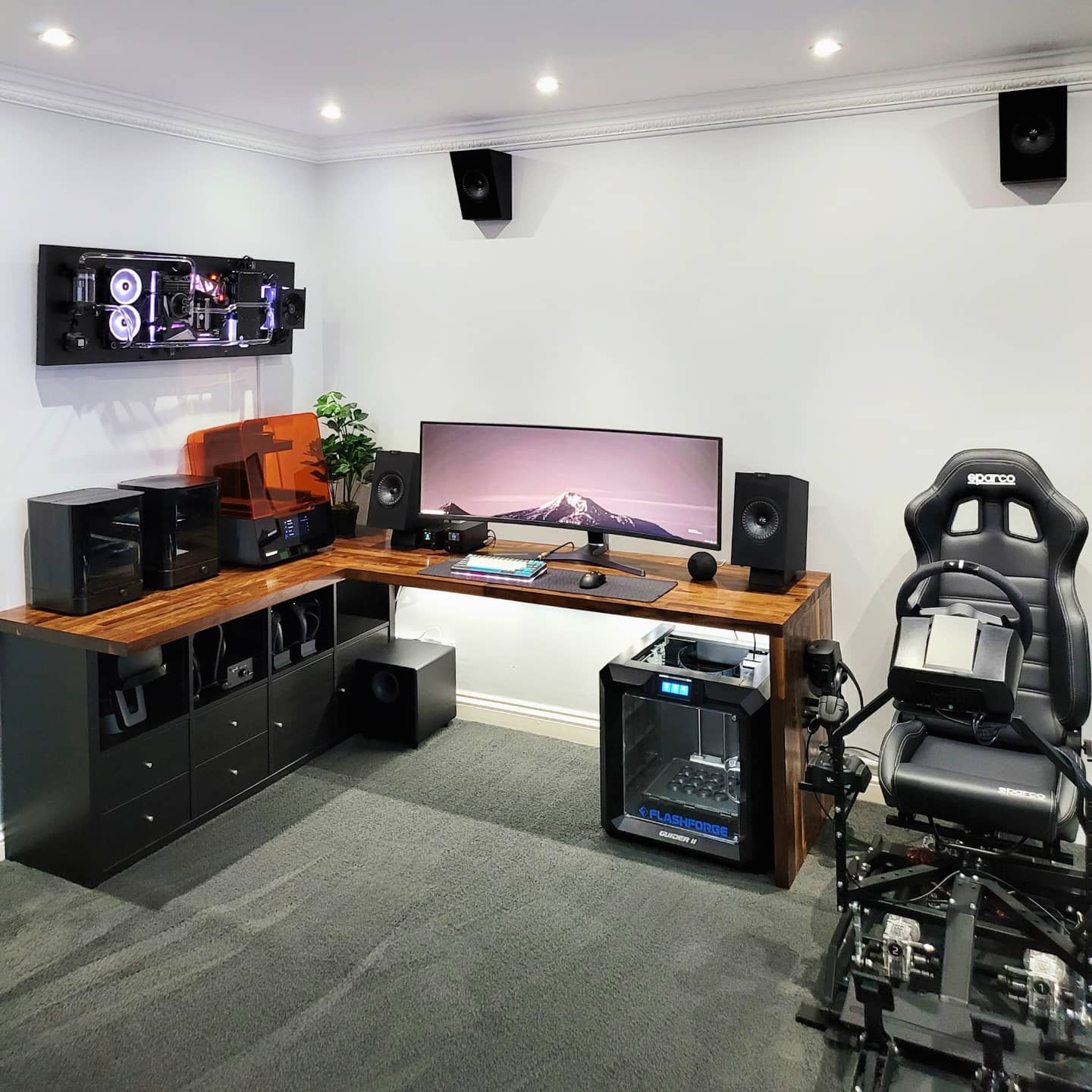 Didn't really have much desk space, so I put the PC on the wall instead