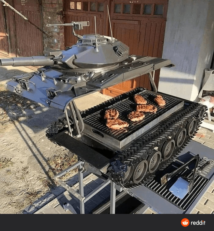 Tank grill is smoking hot r/grilling