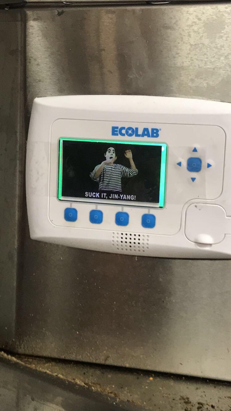 “You attack and destroy my refrigerator? And you misspell my name