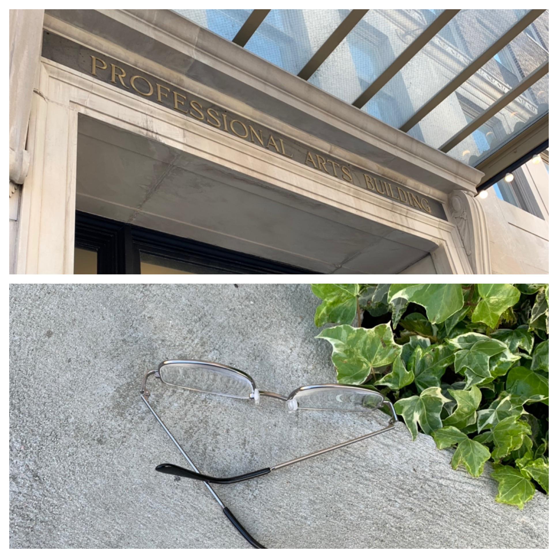 Mount Vernon. Read street. Glasses lost and on the side of the stoop