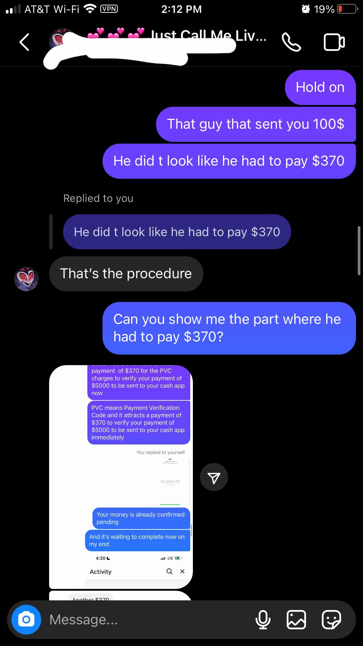 Is this a scam? I was said that I would be given 5000 if I had to pay