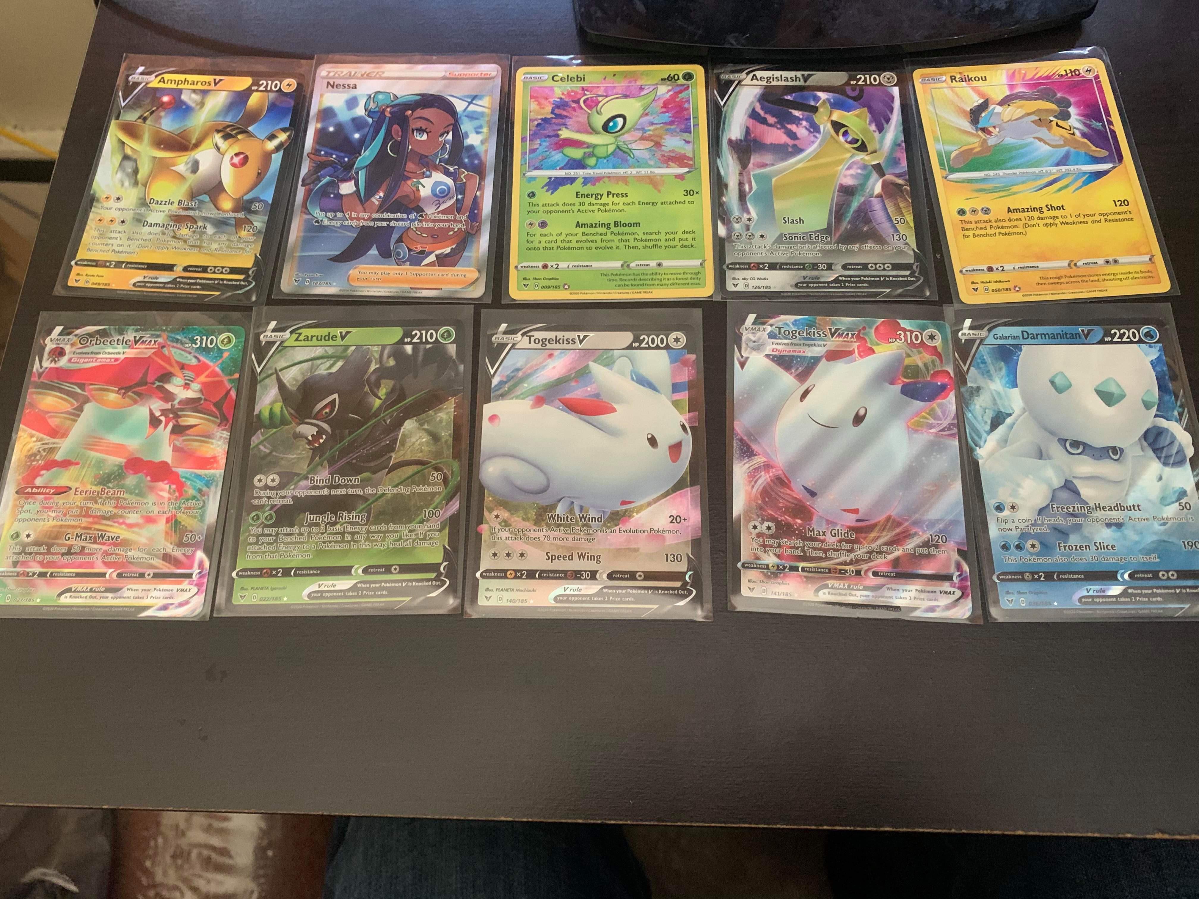 My pulls from a vivid voltage booster box. Kinda bummed I didn’t get a