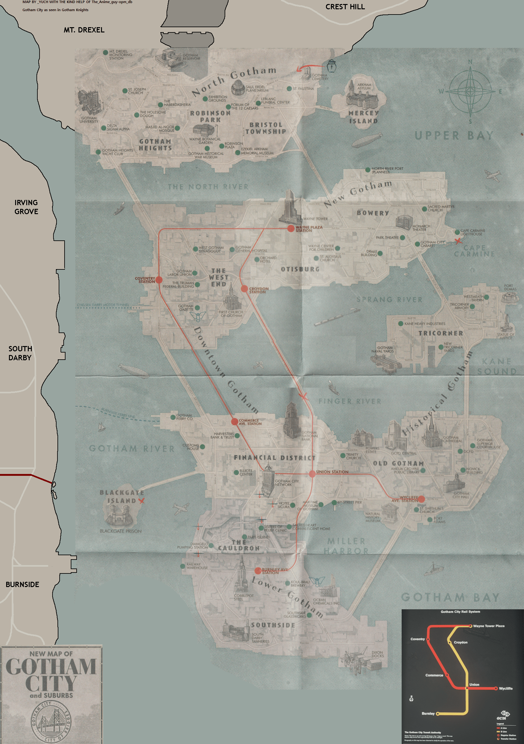 Gotham City Map Arkham