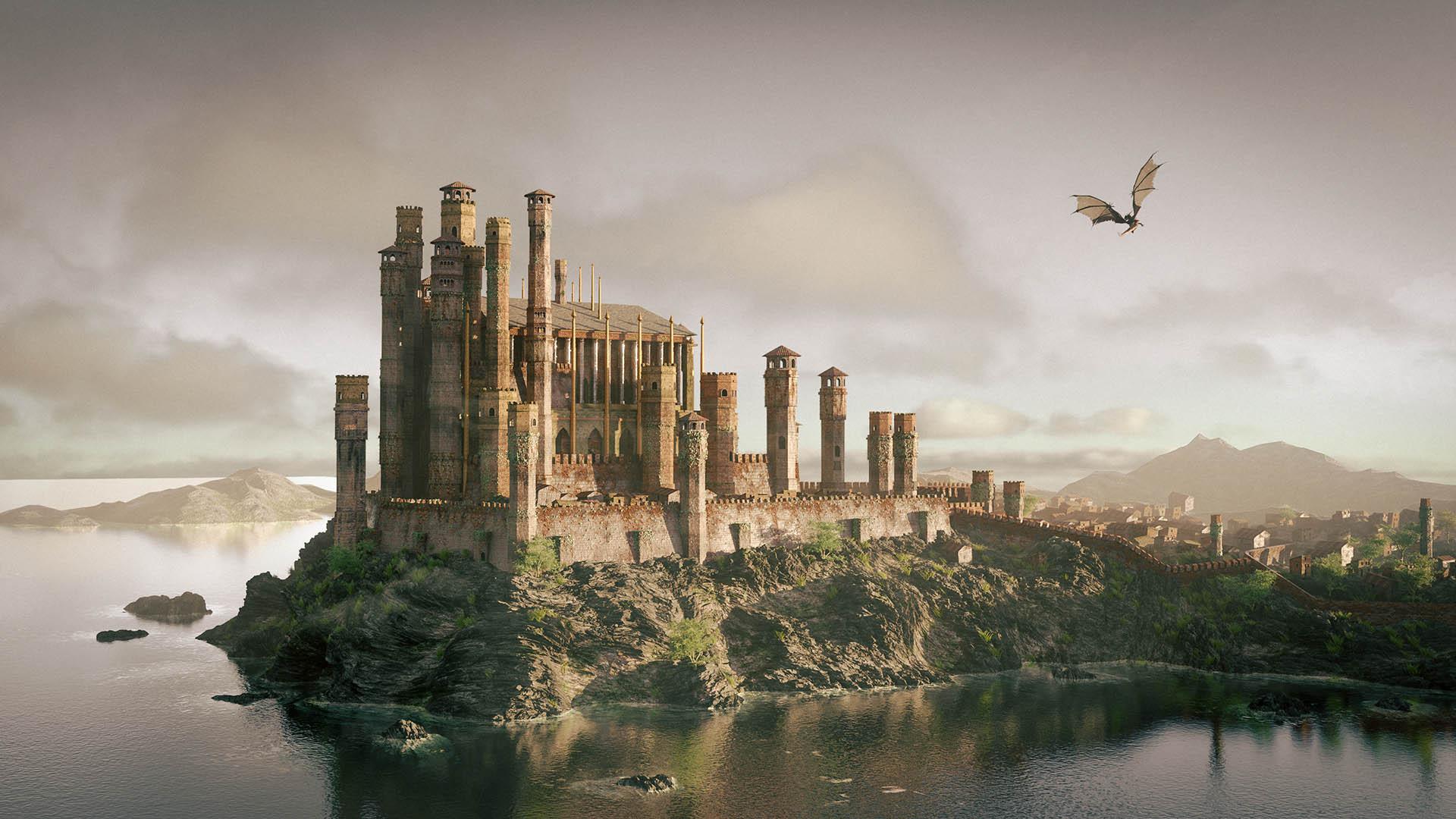 Kings Landing Castle by artist Steve Lund r/ImaginaryCastles