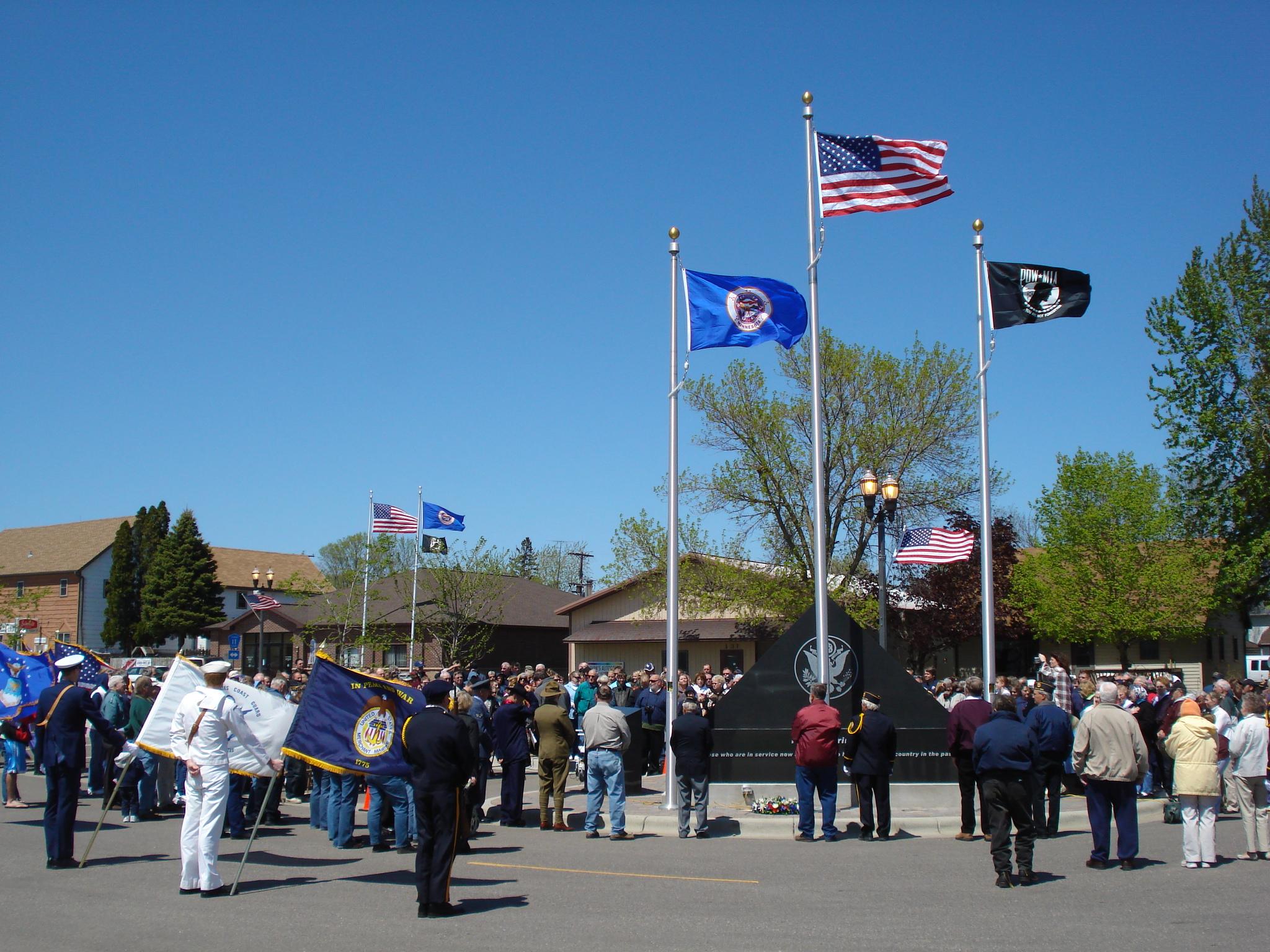 Dedication of the Veterans Memorial in Freeport, Minnesota, 2009. r