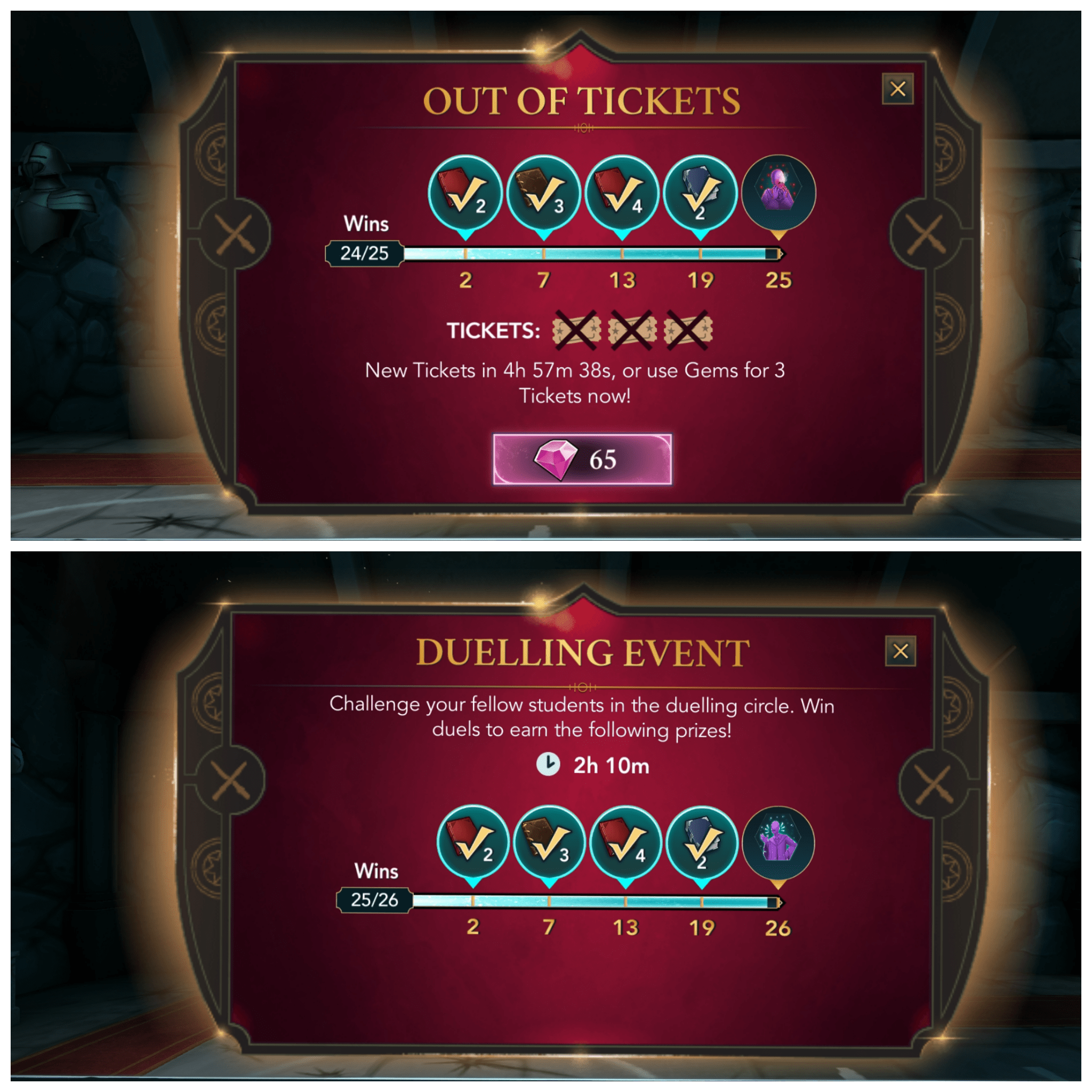 Don't know whether to laugh or cry at my luck for the last two dueling