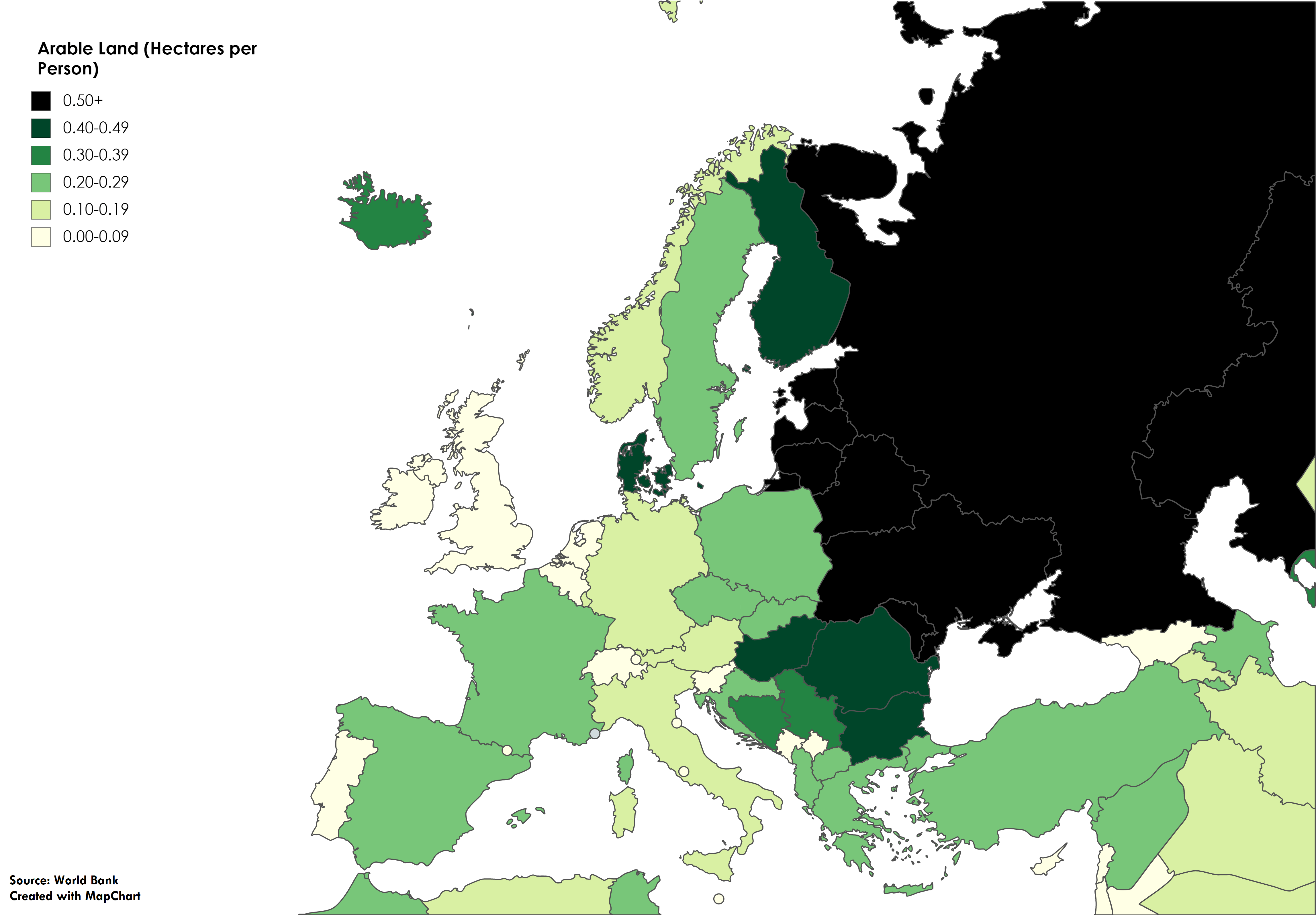 Arable Land in Europe r/europe