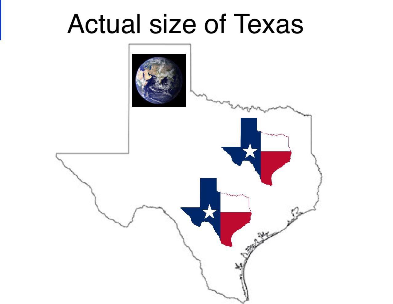 Real size of Texas exposed r/memes