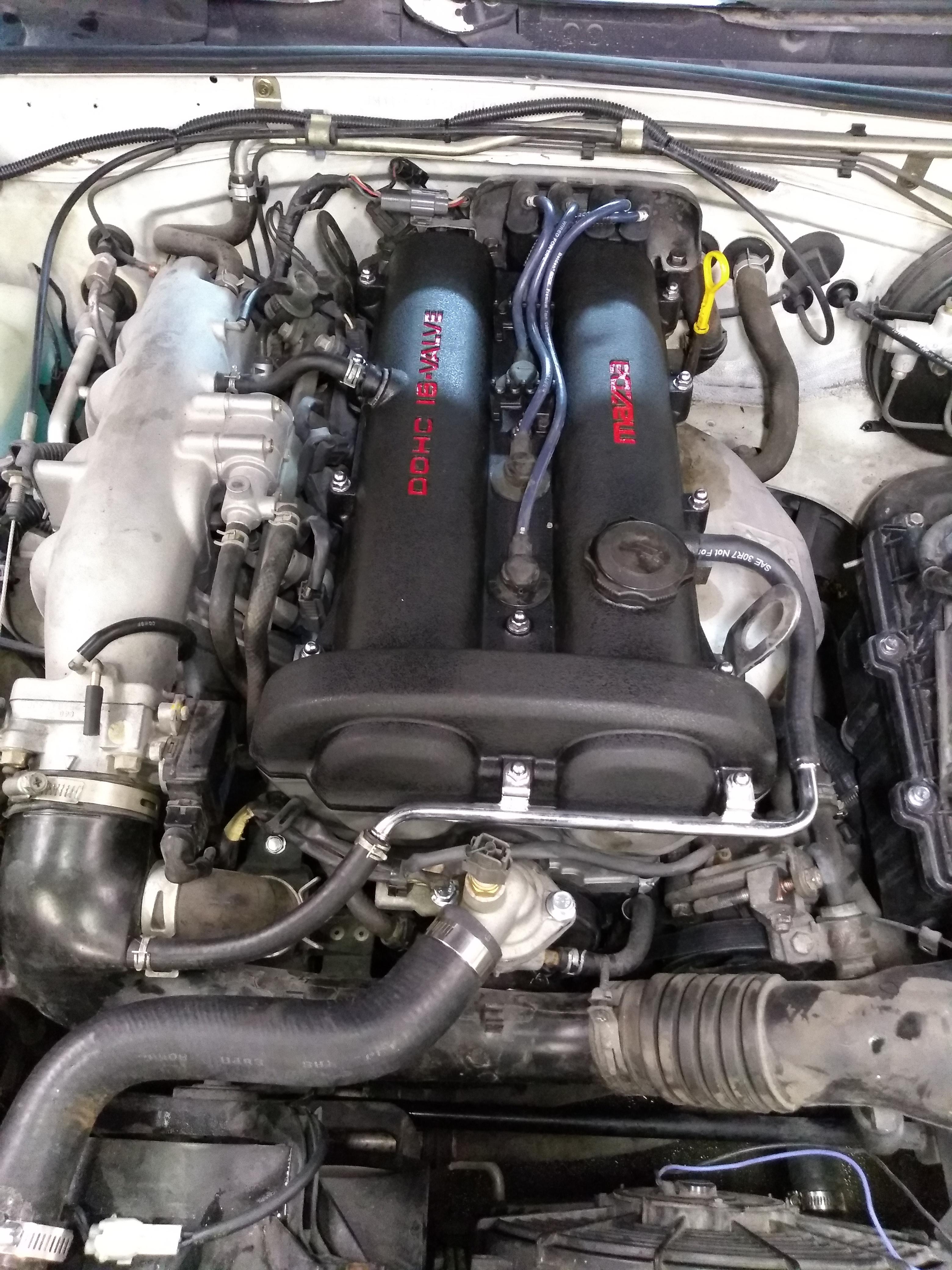 First Miata all fixed up! Painted the valve cover too! r/Miata