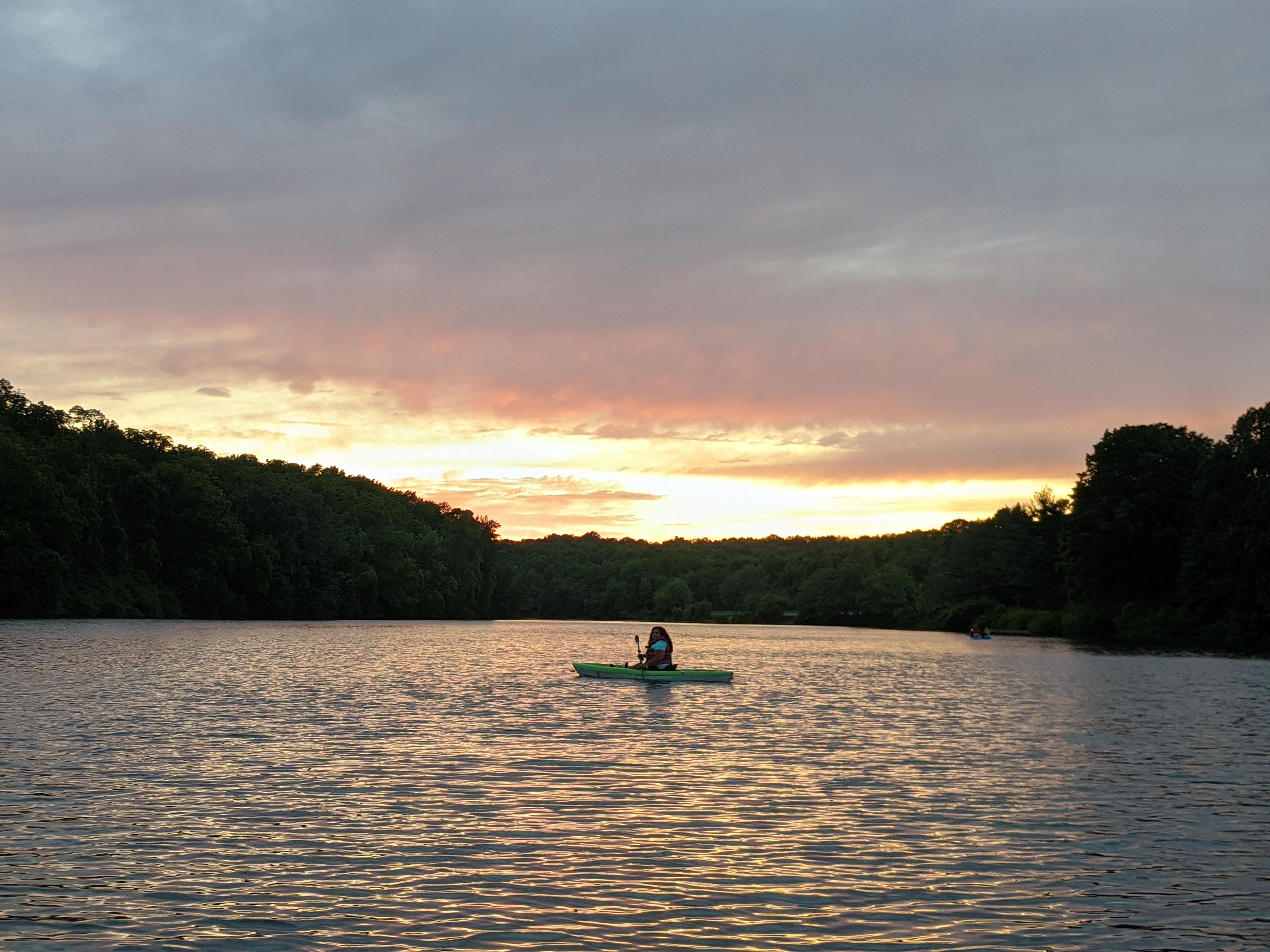 Sunset float on Lake Marburg, Codorus State Park, PA r/Kayaking
