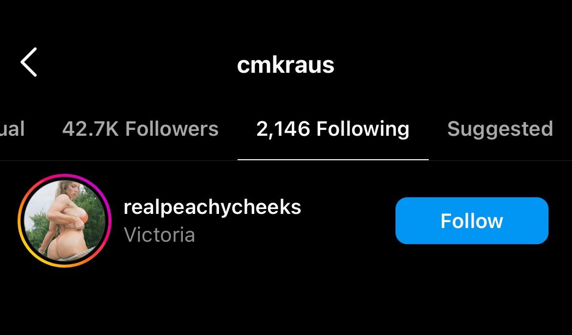 Imagine being ol’ pancake booty Jess and your husband is following someone called