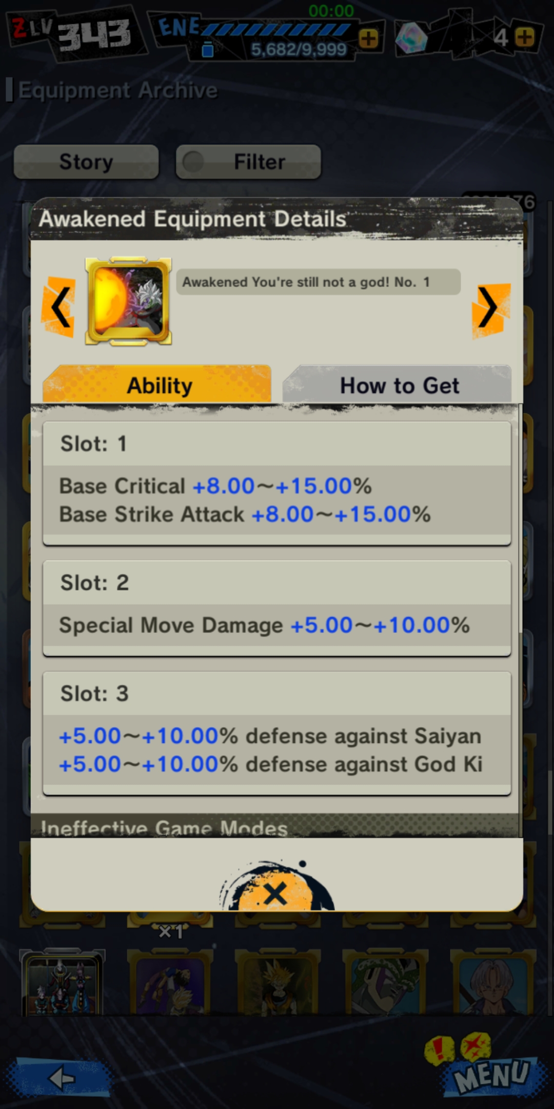 New awakened equipment for zamasu or goku black DragonballLegends