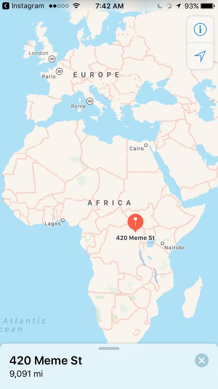 420 Meme St. is in Africa. Who would've guessed. dankmemes