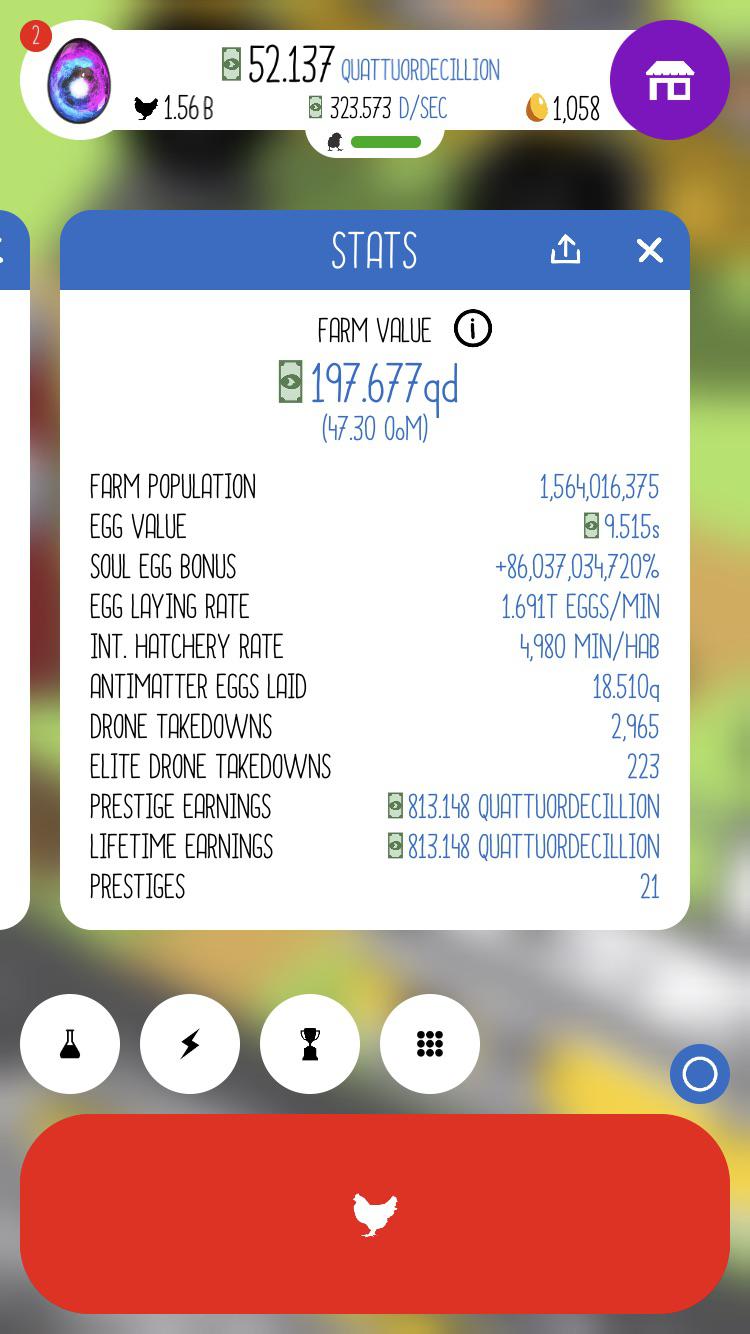 1 billion soul eggs, 22 prestige’s, thank you daily bonuses r/EggsInc
