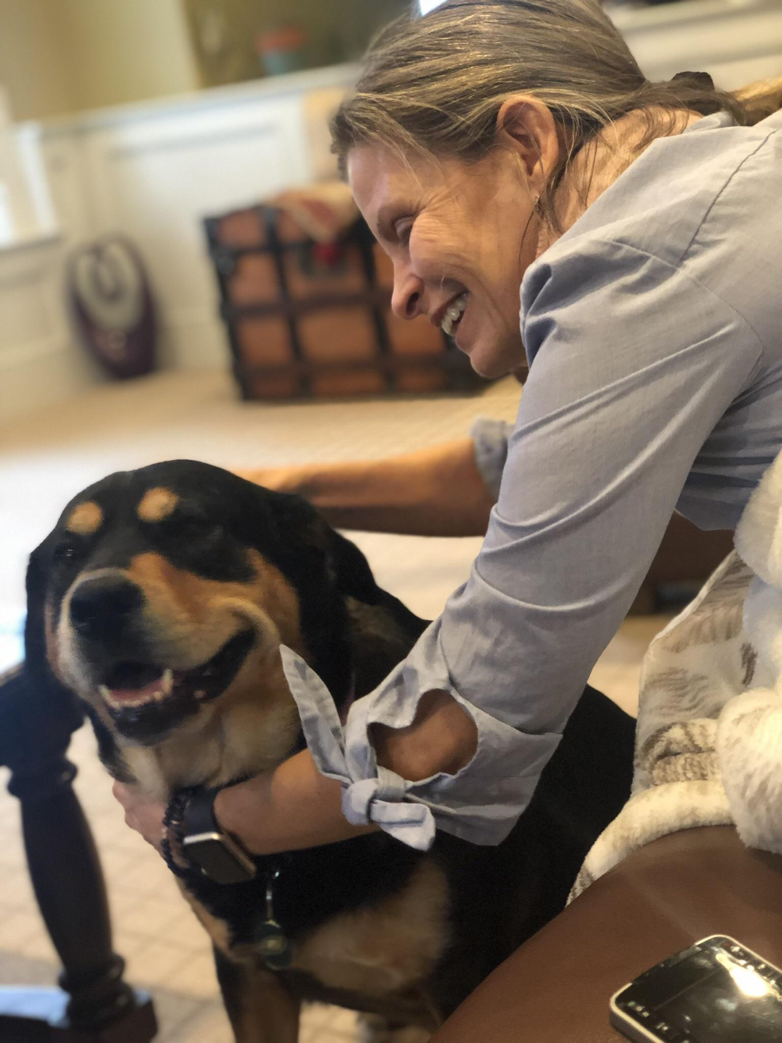 My mom was scared of big dogs and didn’t want me to adopt a rottie. It