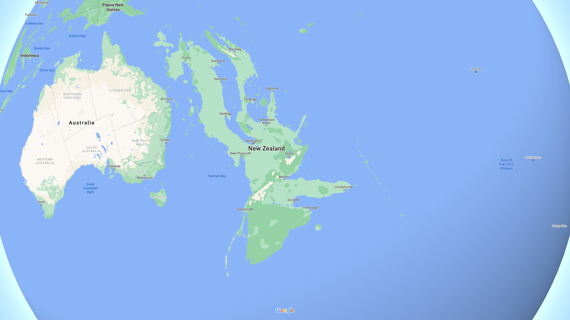 Zealandia Current Day on Google Maps r/MapPorn