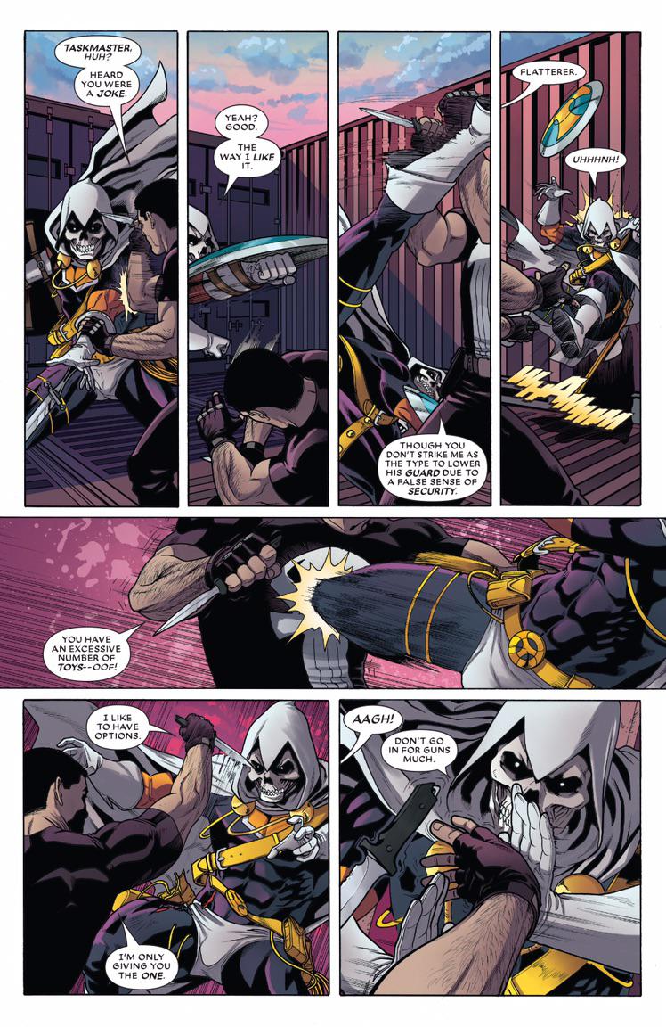 “Taskmaster, huh? Heard you were a joke.” (Deadpool vs The Punisher 4