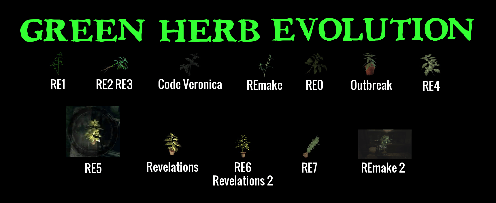 In honor of 420, Green Herb Evolution r/residentevil
