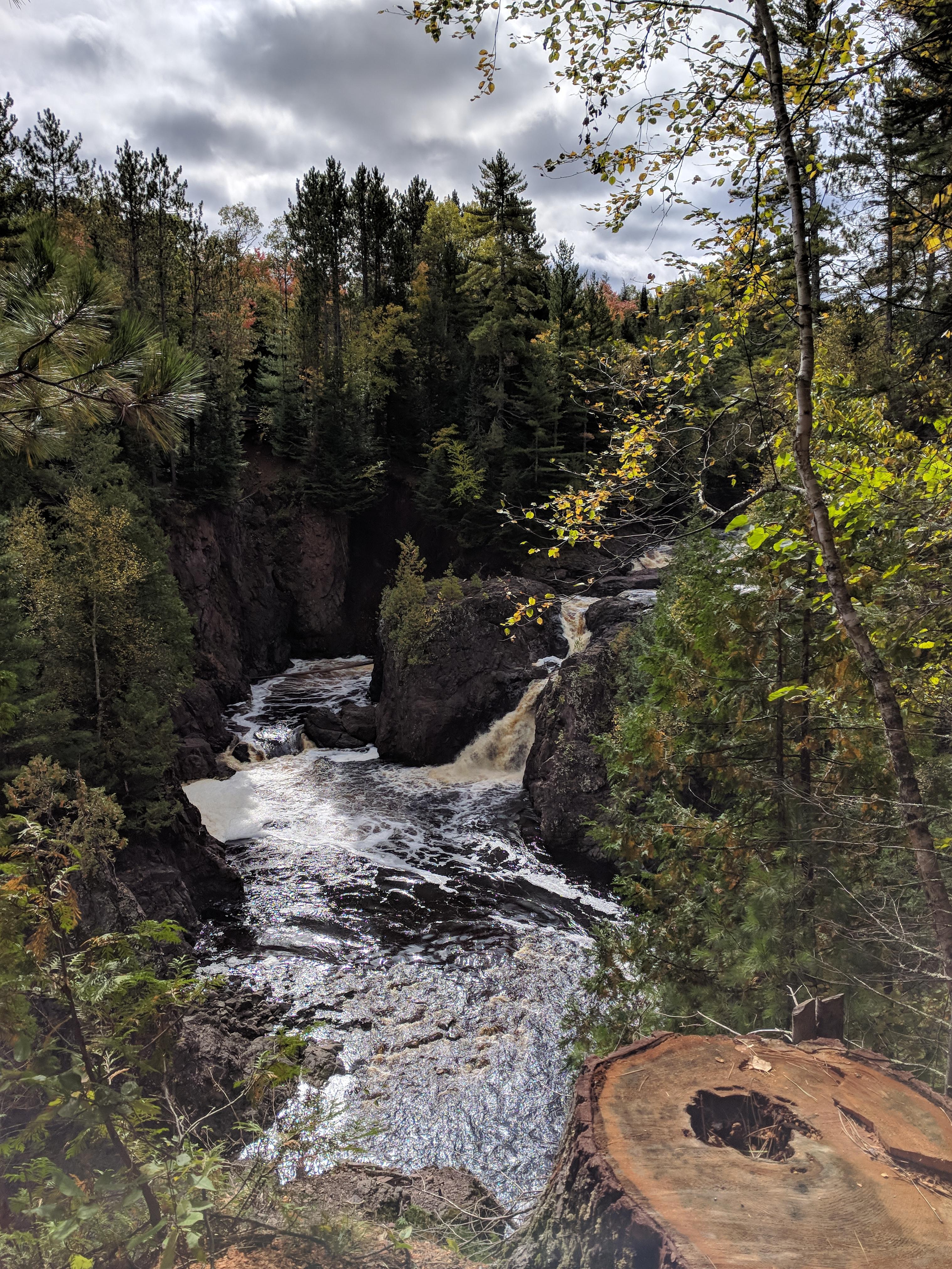 Chasing fall foliage at Copper Falls State Park in northern Wisconsin