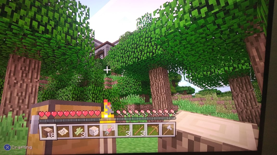Found a Woodland Mansion right next to spawn in Minecraft Xbox 360