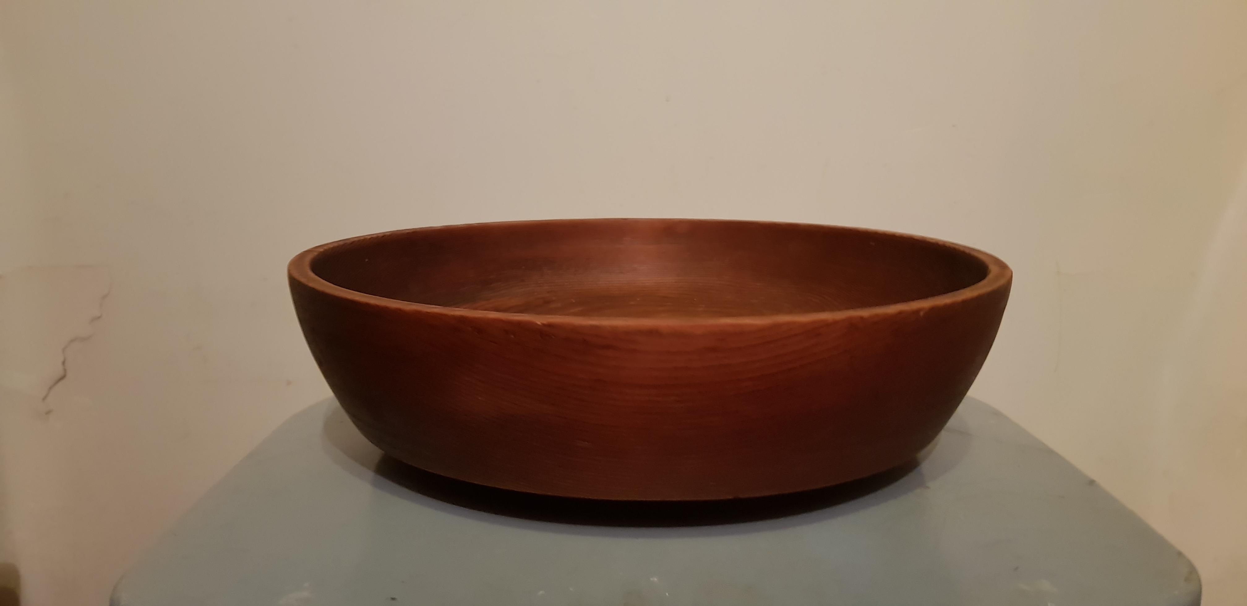 Wooden bowl bonsai pot. Planning on drilling holes in it and using it
